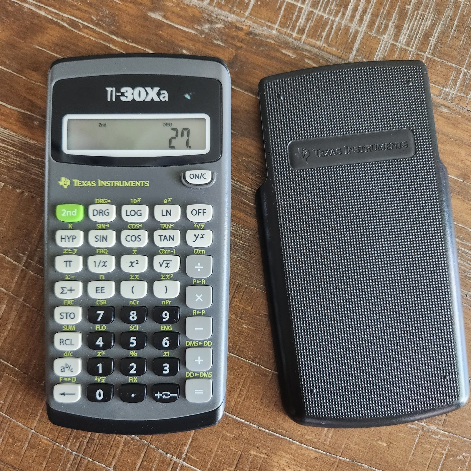 Texas Instruments TI-30Xa Scientific Calculator Green 2nd Key Tested Works