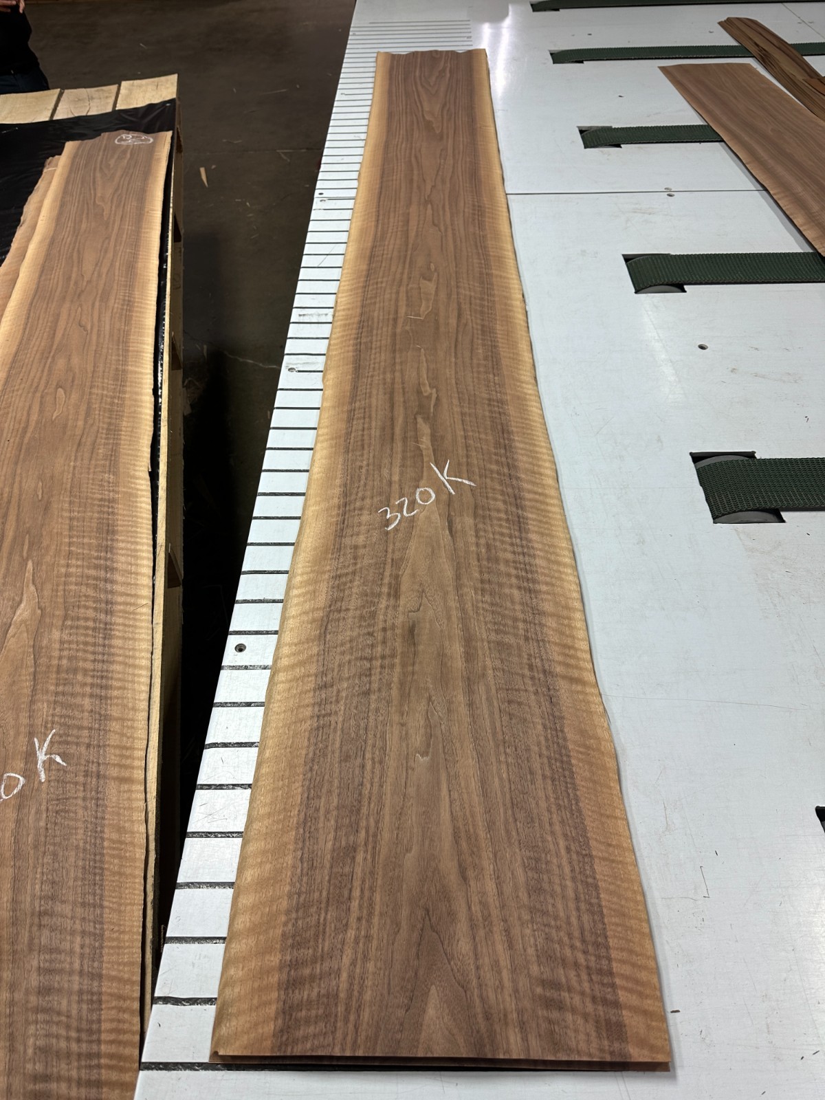 Walnut Raw Wood Veneer 2 sheets 100» x 12» 320K