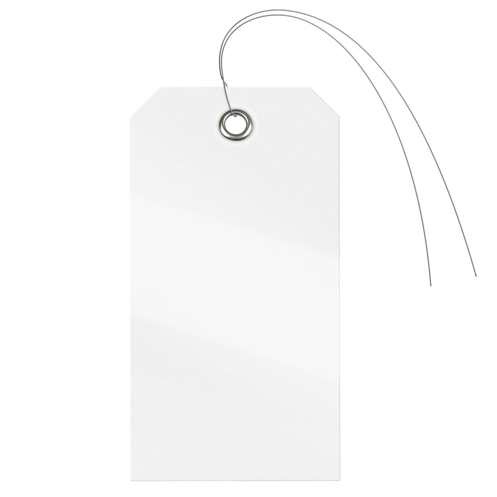 Uniclife 120 Pcs White Plastic Tags for 4.7 inches L x 2.36 W,