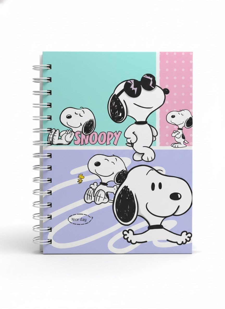 Daily planner Cute Personalized Peanuts, Snoopy-Inspired Hardcover Journal,