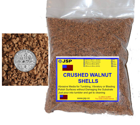 5 Lb Coarse Crushed Walnut Shell Tumbler Media Dry Polishing Brass Aluminum