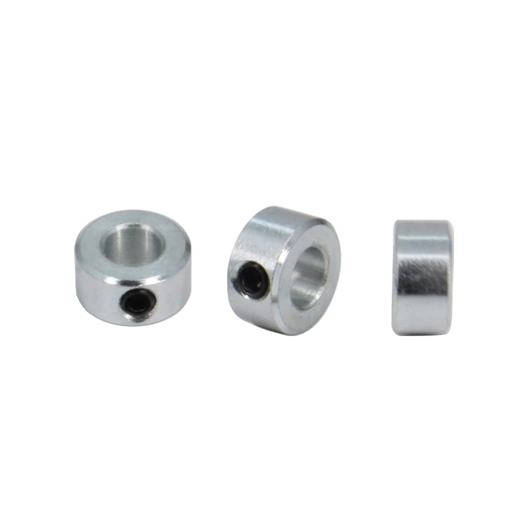Zeberoxyz 8pcs 3/8inch Bore Shaft Collars SetsScrew Zinc Plated Solid Steel L…