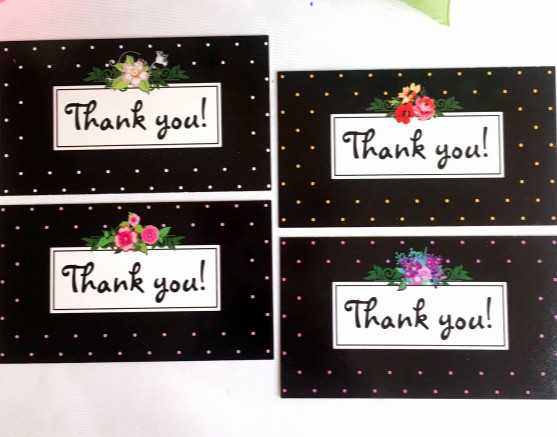 Thank You Business Cards for Small Business Variety Pack Flowers