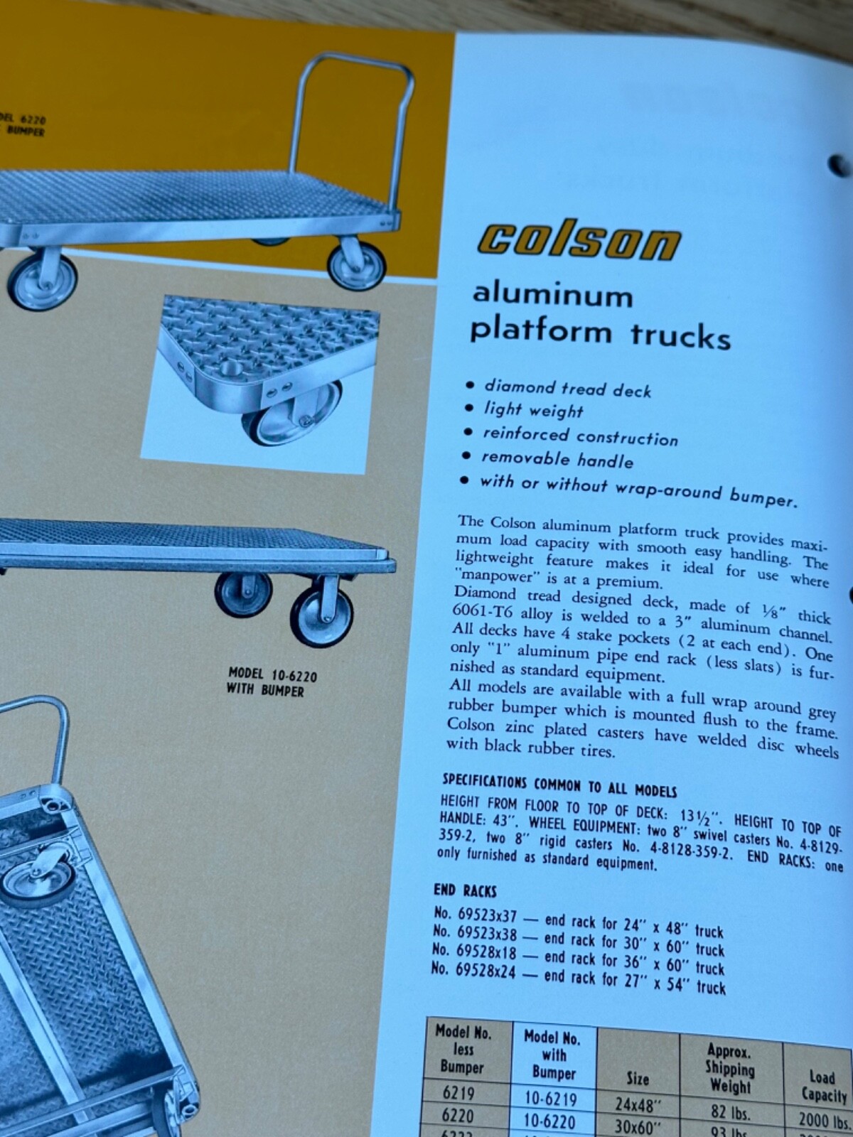 Vintage Catalog 1960 Colson Hotel Motel Equipment Buyer’s Guide Industrial