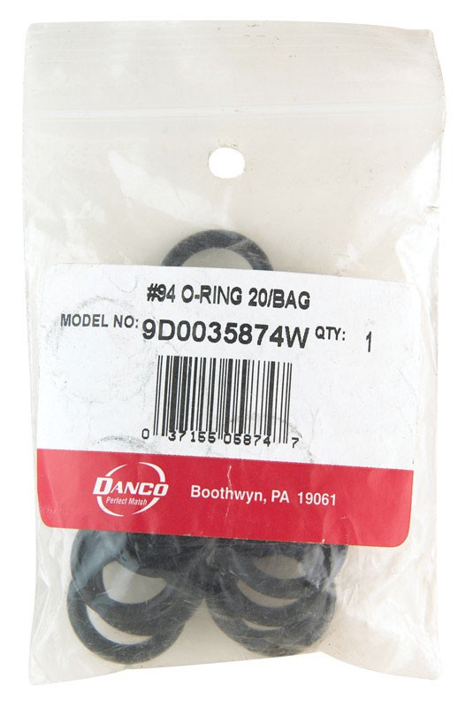 Danco 7/8 in. D X 5/8 in. D #94 Rubber O-Ring 20 pc.