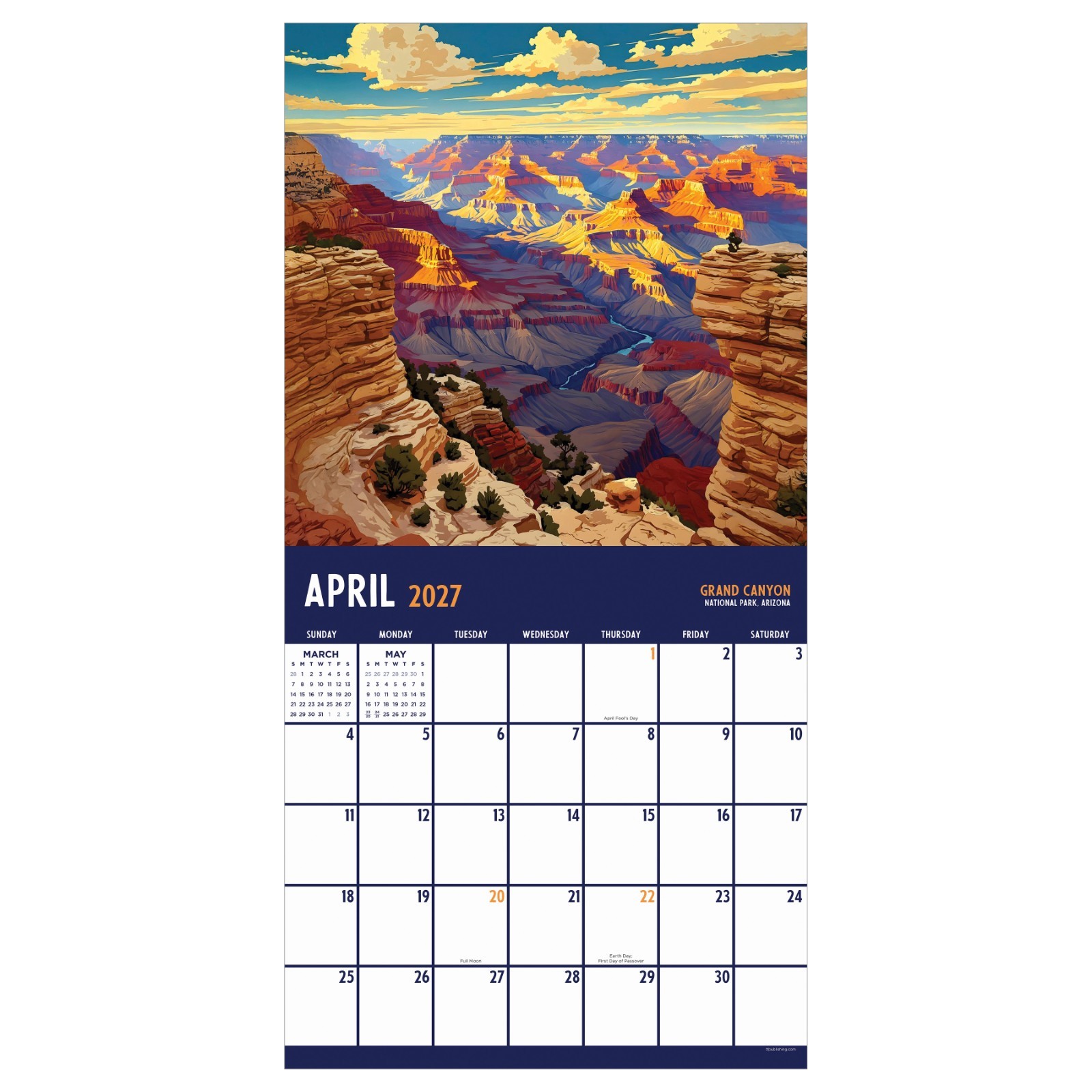 2027 National Parks-Art Wall Calendar