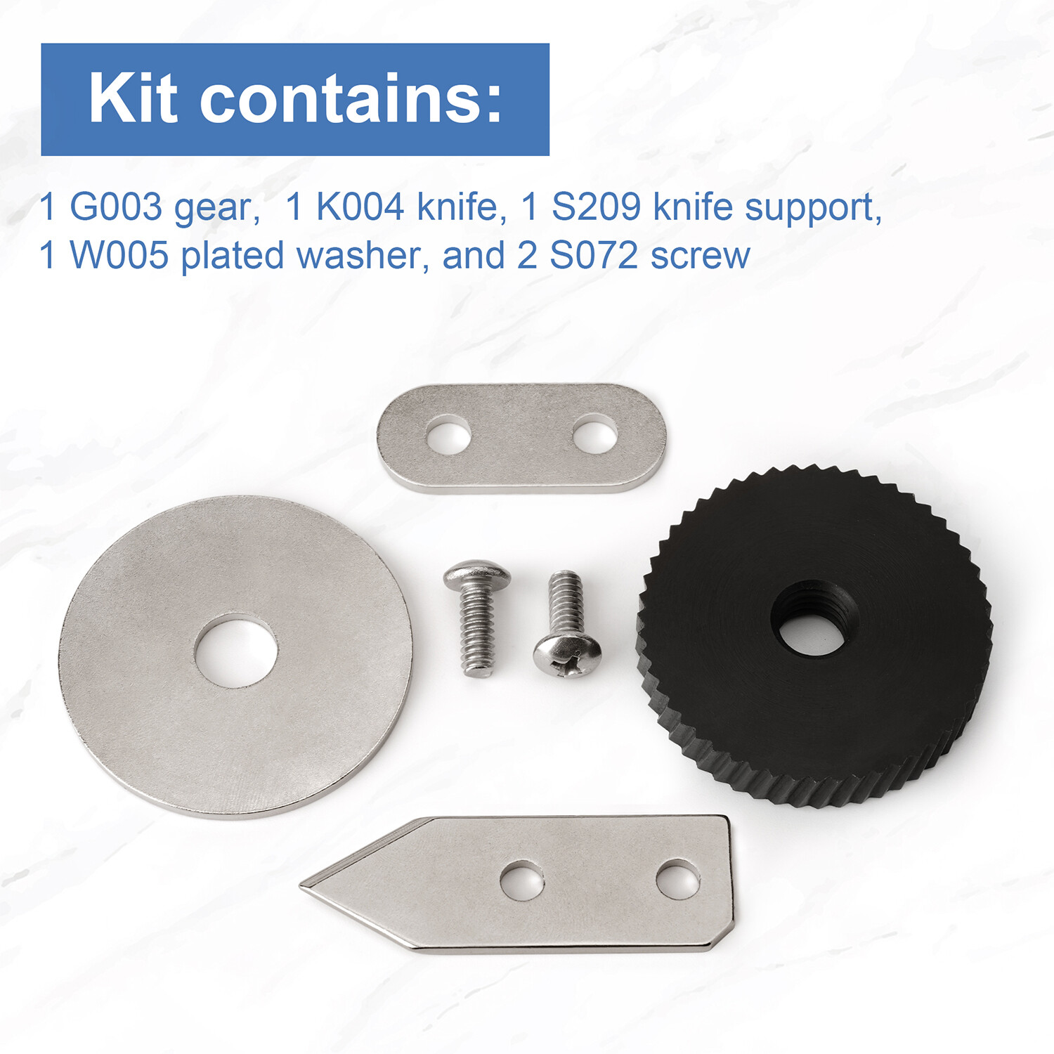 KT1100 Knife and Gear Replacement Kit for #1 Can Openers，Includes Gear, Knife,