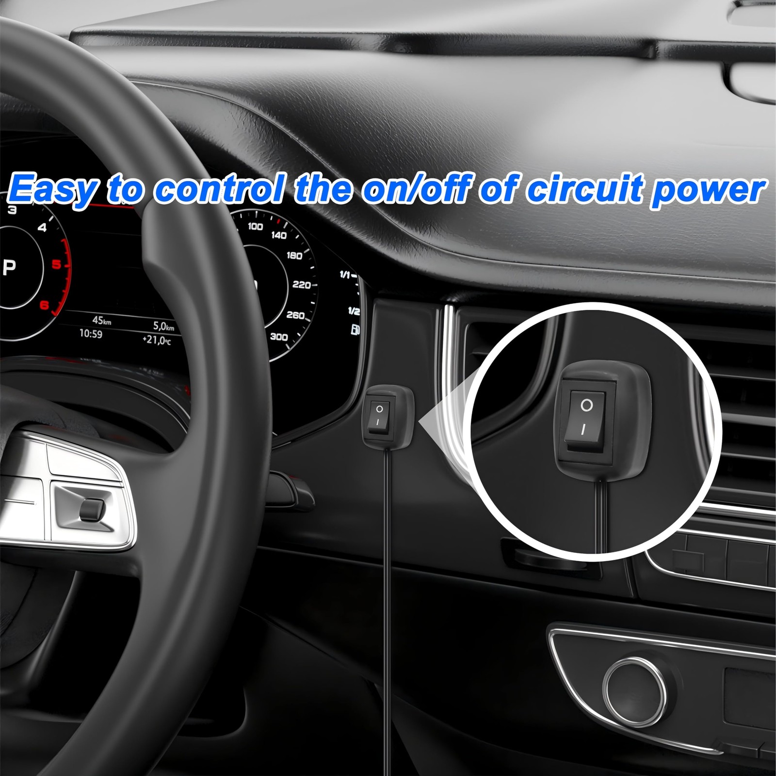 Paste Type Switch Car Push Button Switch ON/Off Rocker Switch Automotive DC 1…