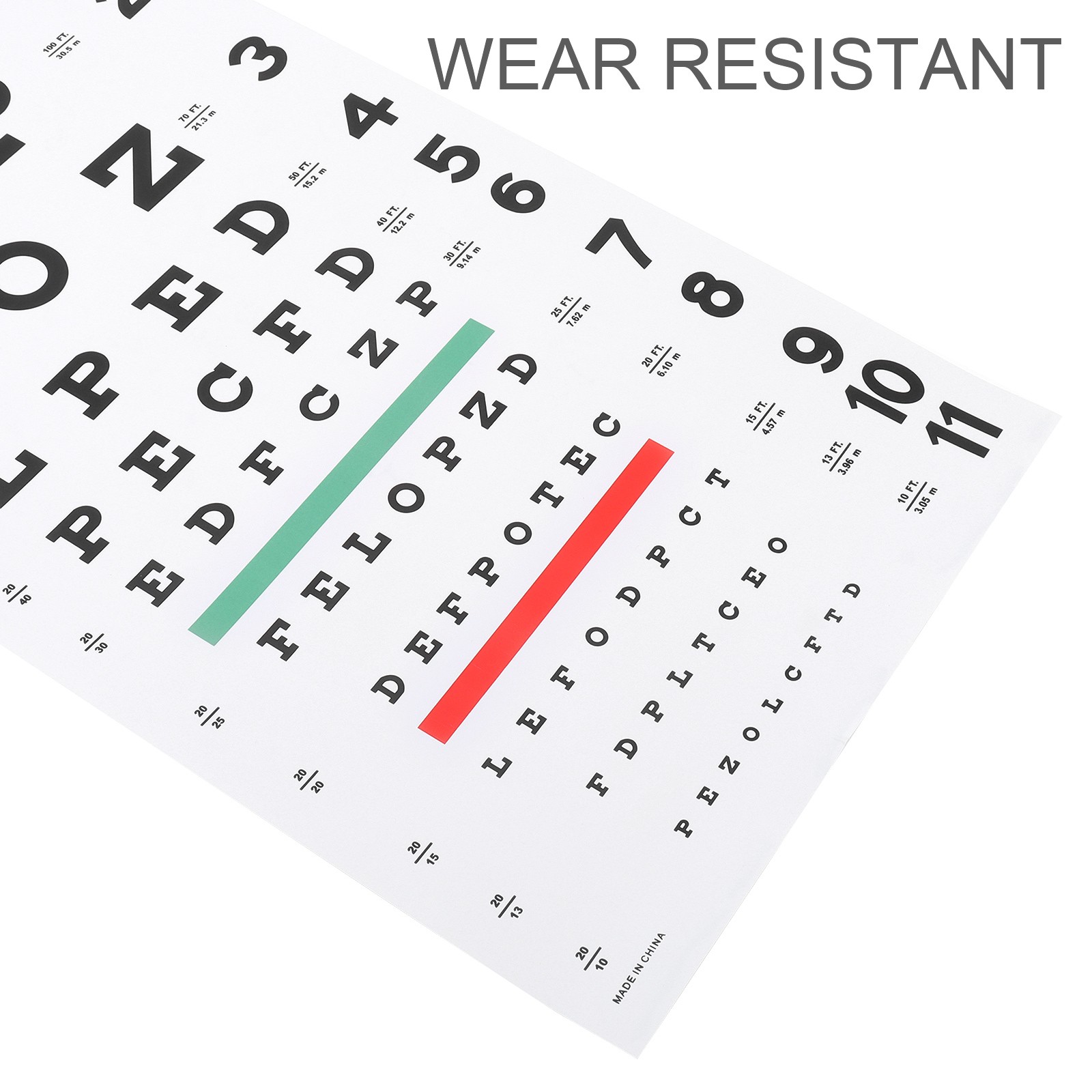 Eye Testing Charts for Visual Acuity Measurement and Eye Examinations
