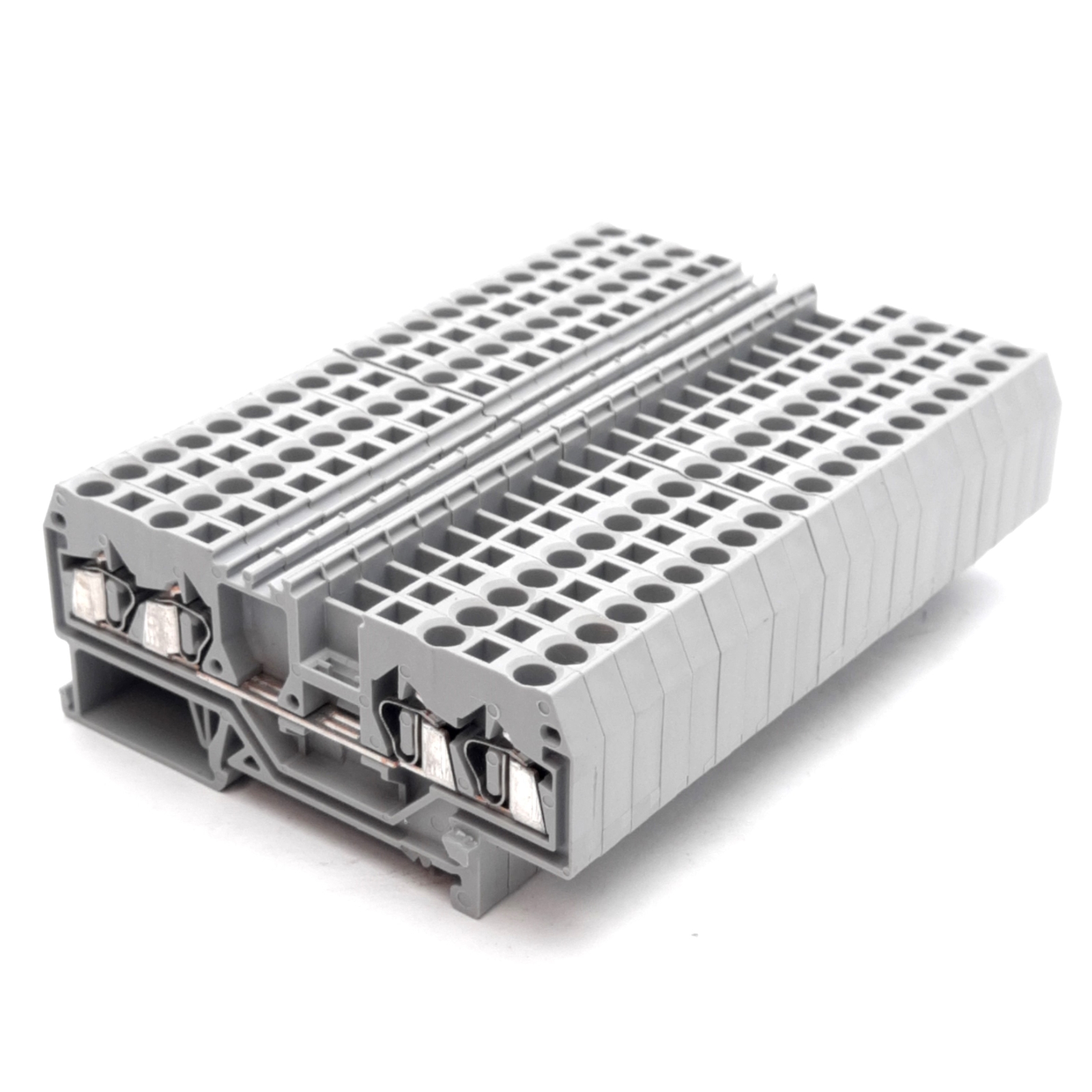 Lot of 20 Wago 280-833 4-Conductor Feed Through Terminal Block 800V 20A DIN Rail