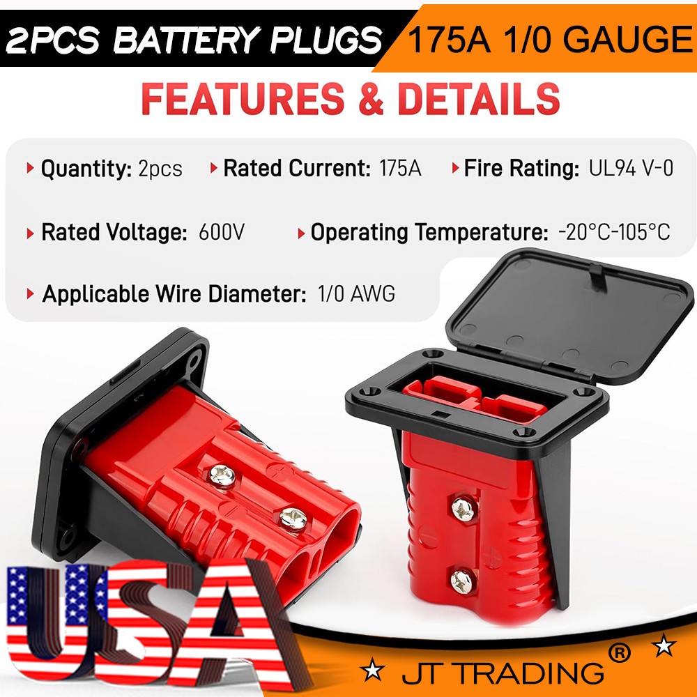 175A/50A Battery Quick Connect Wire Harness Plug Disconnect Winch Connector Kit