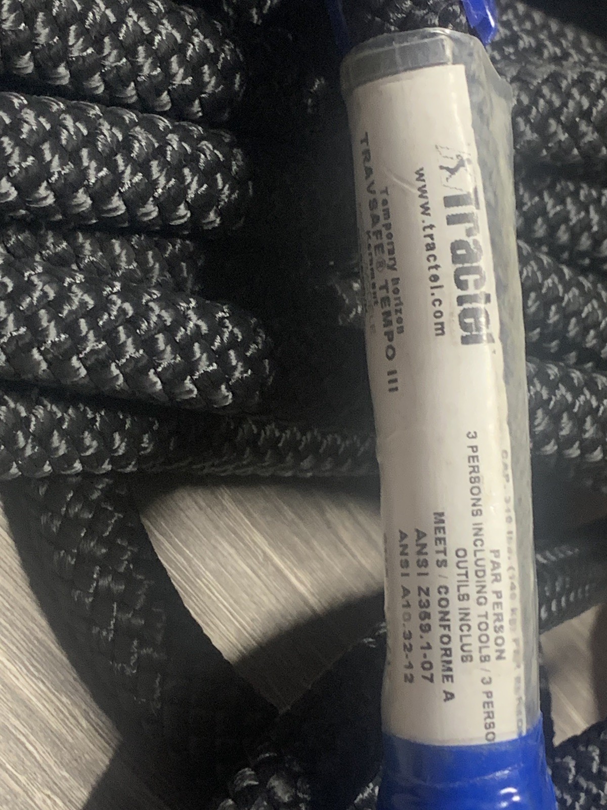 Climbing System–Tractel Horizontal Lifeline-H66599/K-60 Ft—New