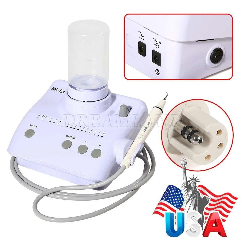 US Cavitron Dental Ultrasonic Scaler fit EMS + LED Handpiece+Tips+Bottle SK-A8