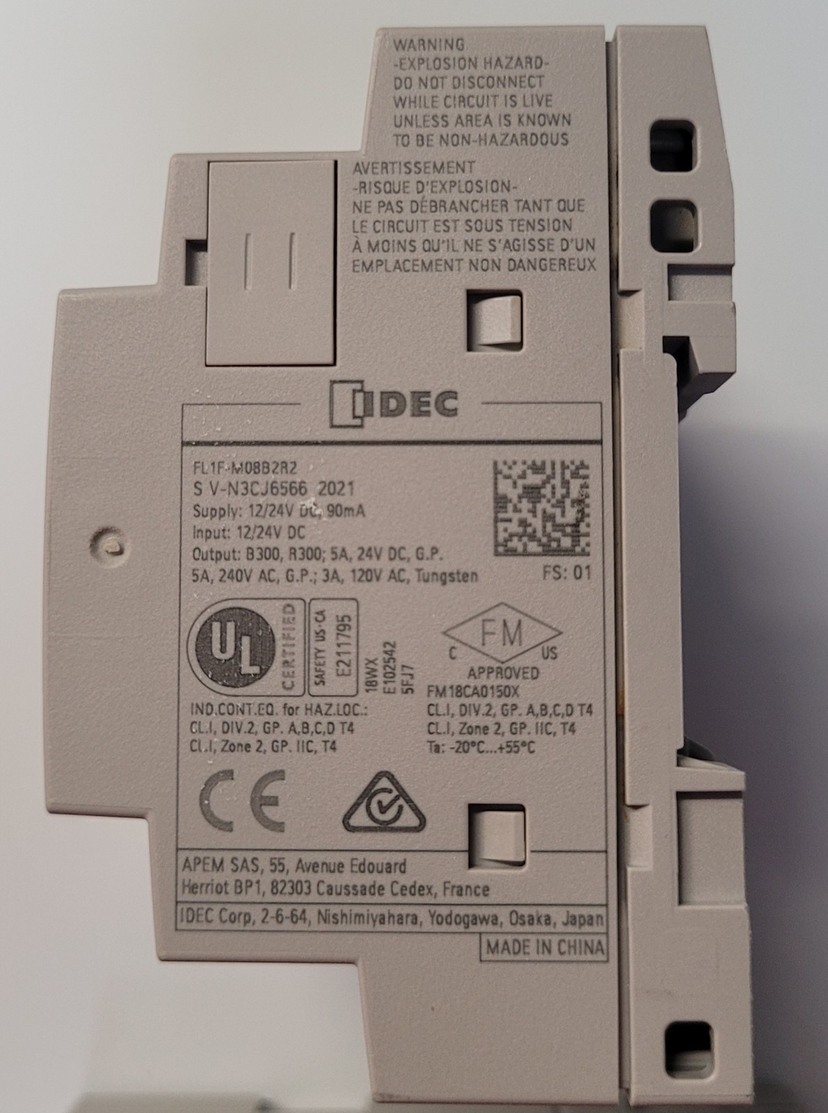IDEC Smart Relay FL1F-M08B2R2 LOT OF 2
