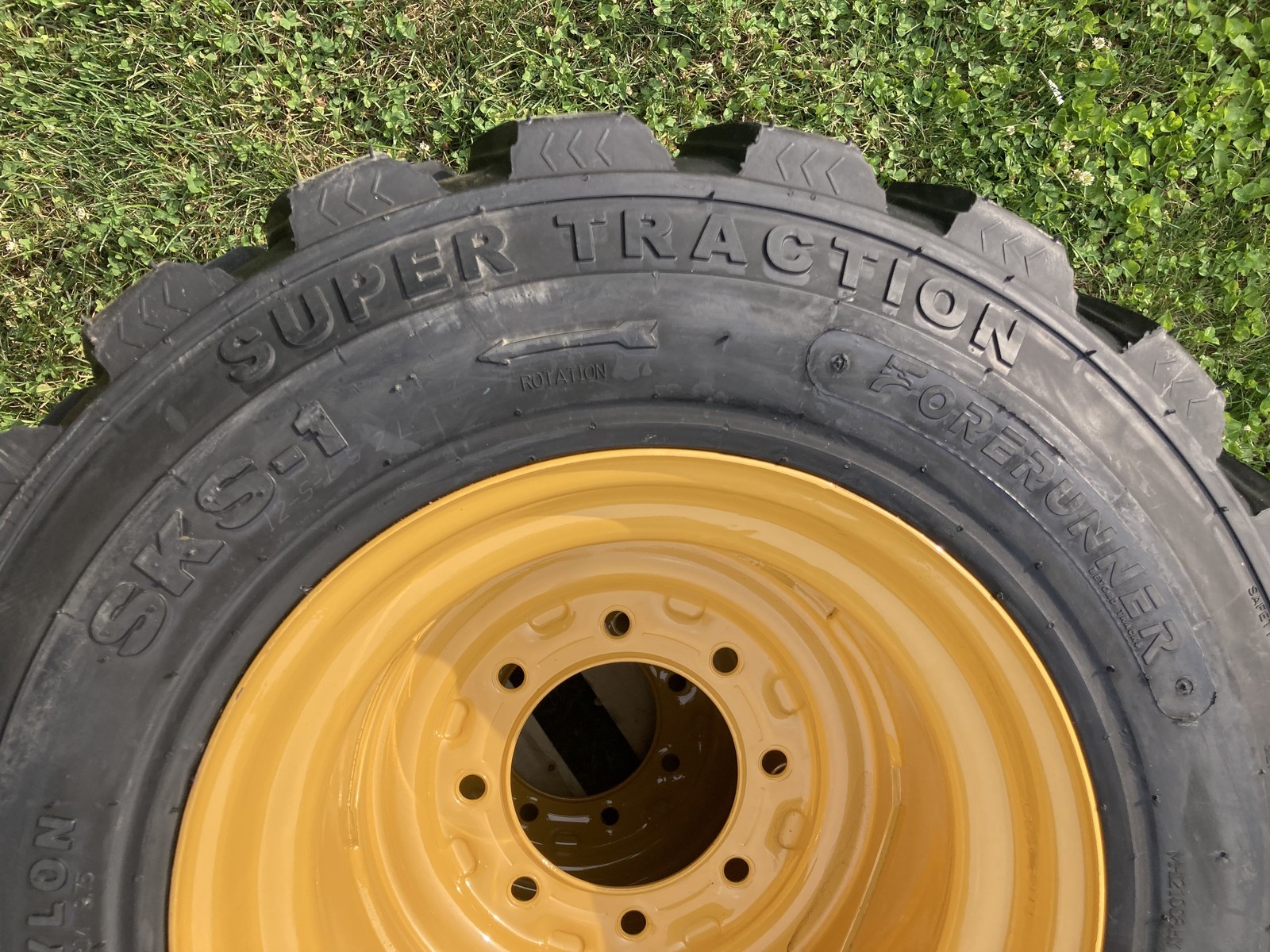 1 or 4-12-16.5 Skid Steer Tires/Rims/Wheels for Caterpillar & more-12X16.5-14PLY