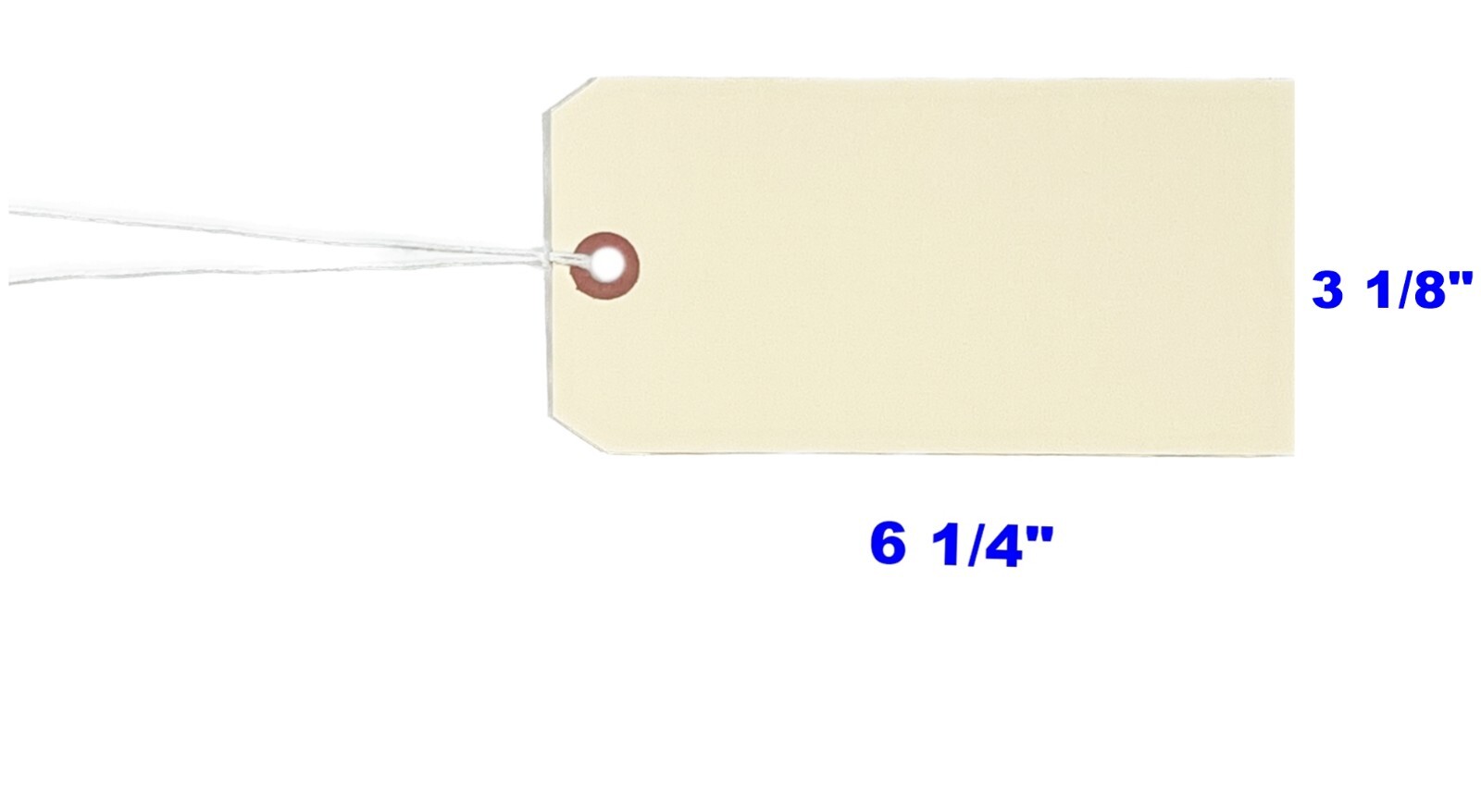 100 pcs 6 1/4″ x 3 1/8″ Size 8 Manila XL Large Pre-Strung Price Tags with String