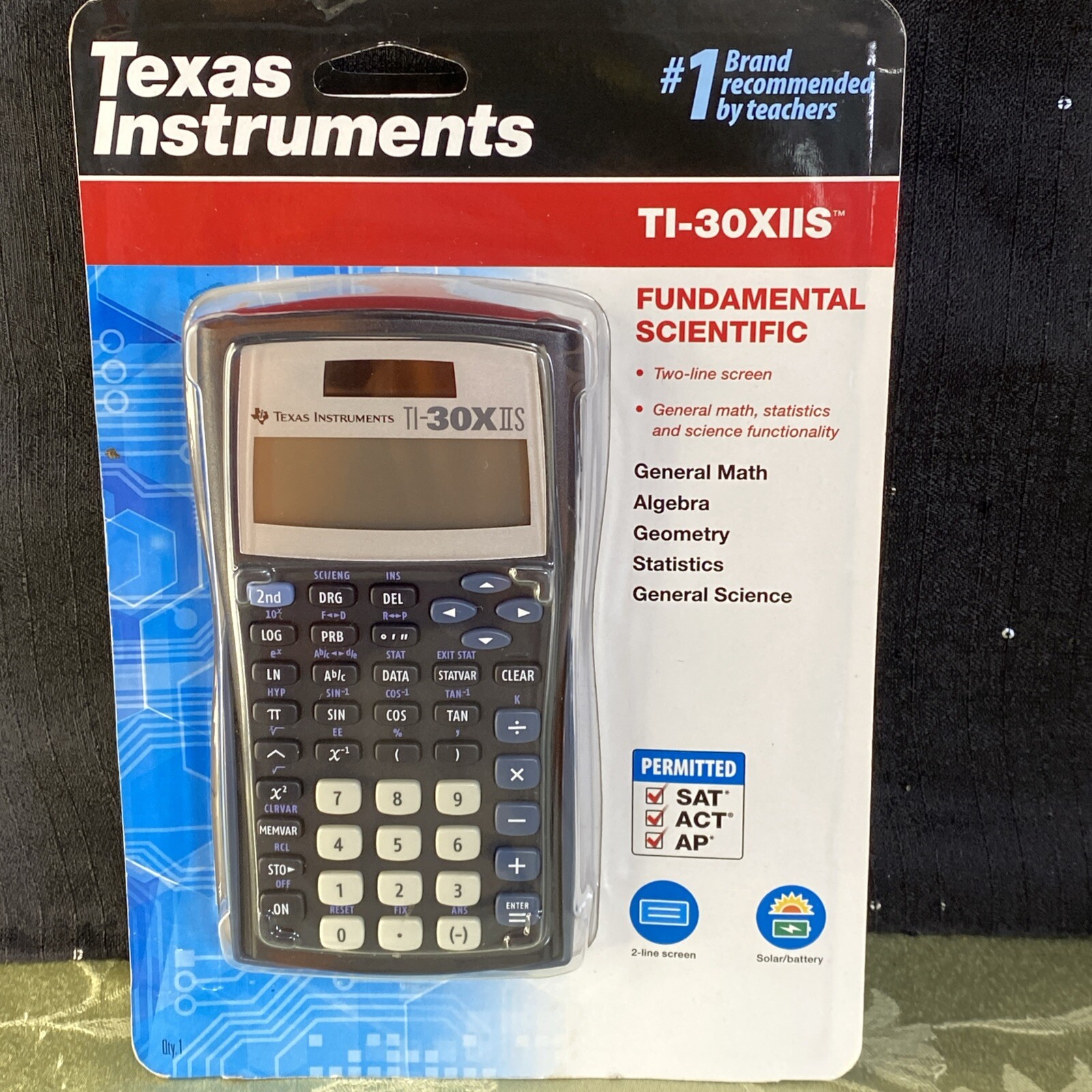 Texas Instruments TI-30XIIS Scientific Calculator Battery/Solar Powered