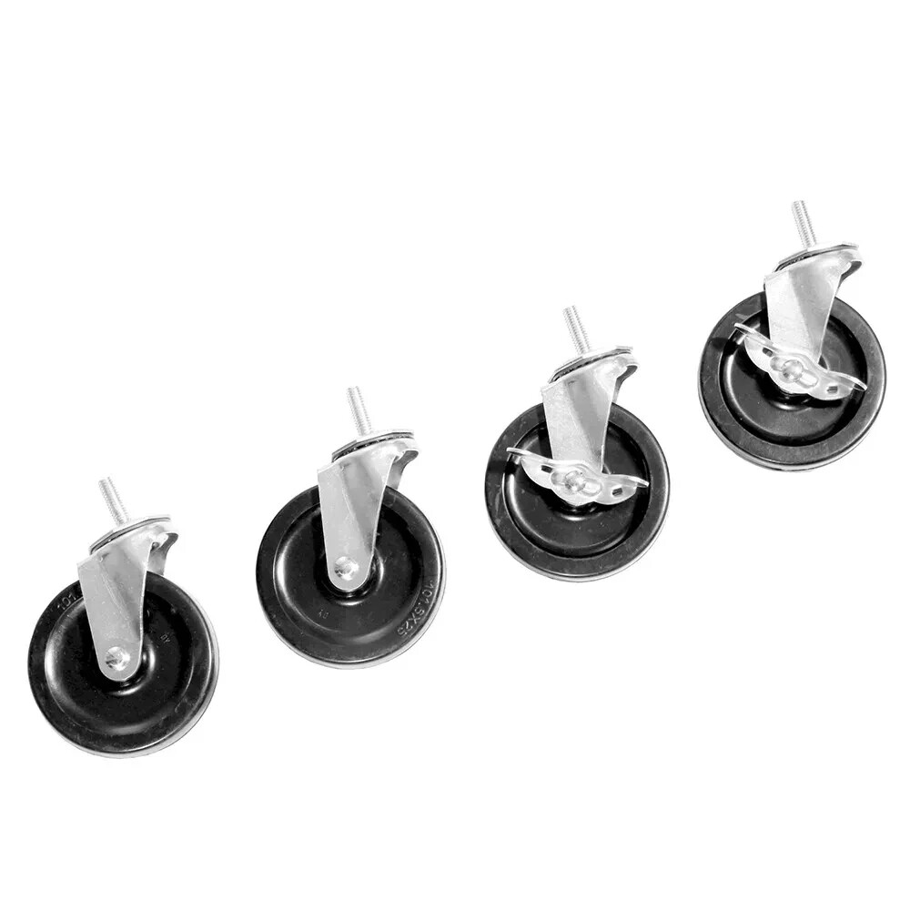 Trinity 4 Inch Wire Shelving Caster Wheel Kit . NEW!!!!!