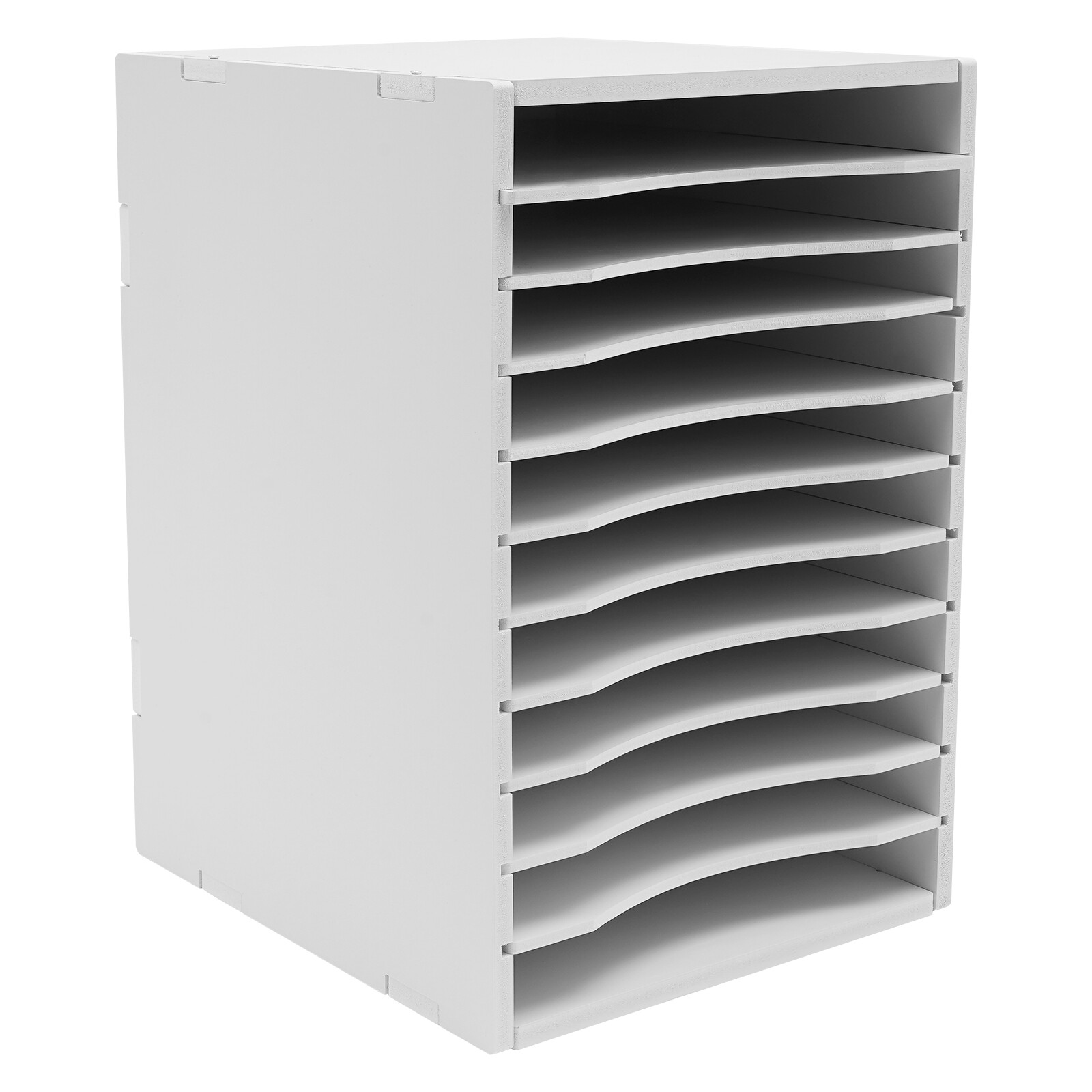 Literature Organizer File Sorter Paper Storage Holder 11 Compartment White