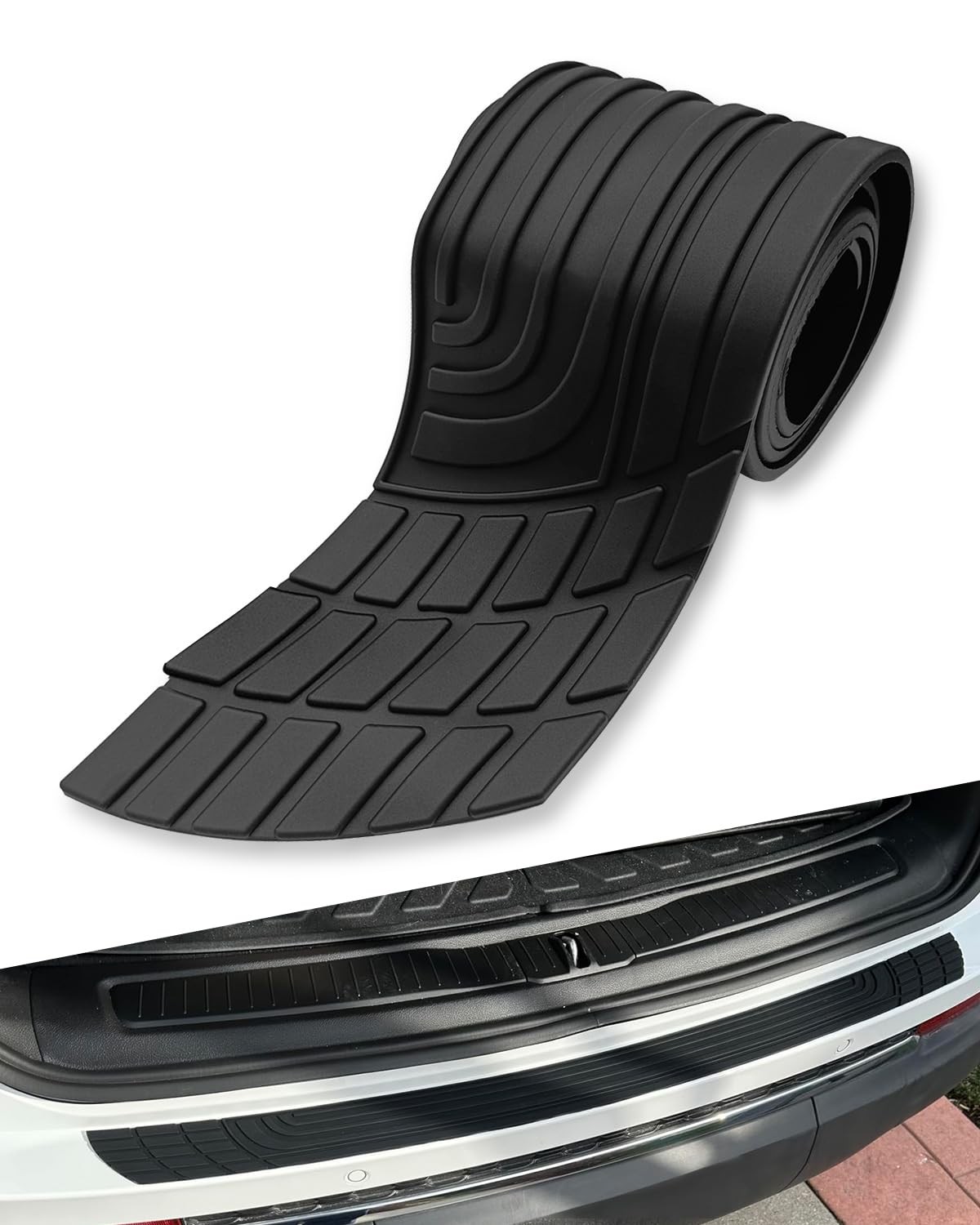 Universal 41 Car Rear Bumper Protector – Rubber Anti-Scratch Accessory