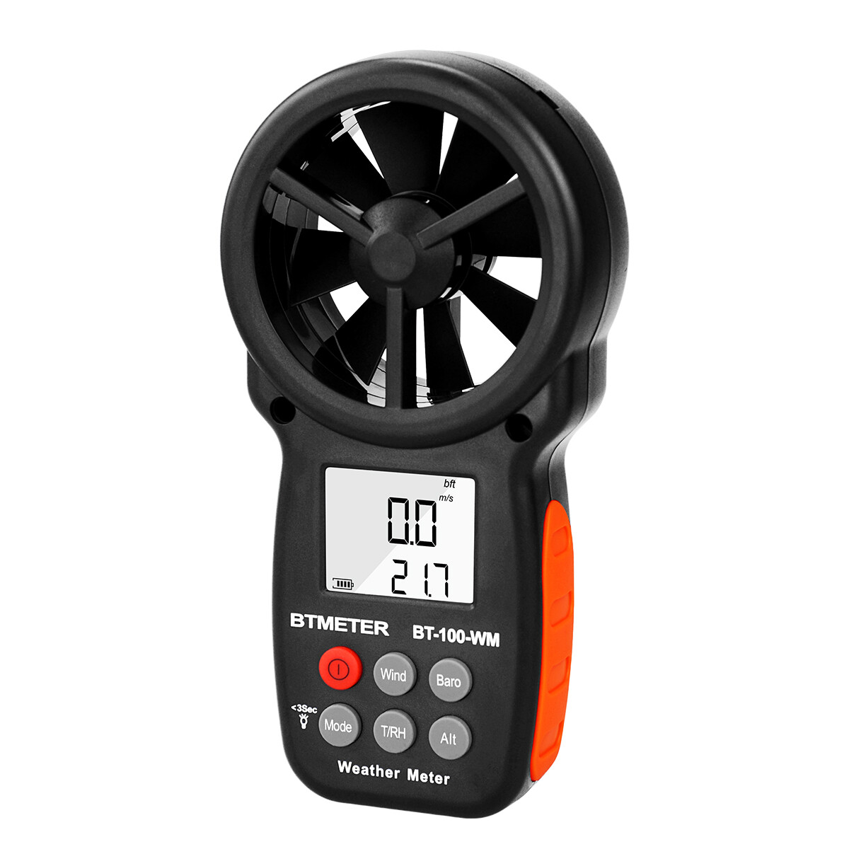 BTMETER Wind Speed Meter Handheld Anemometer Air Flow MAX/MIN/AVG Temperature