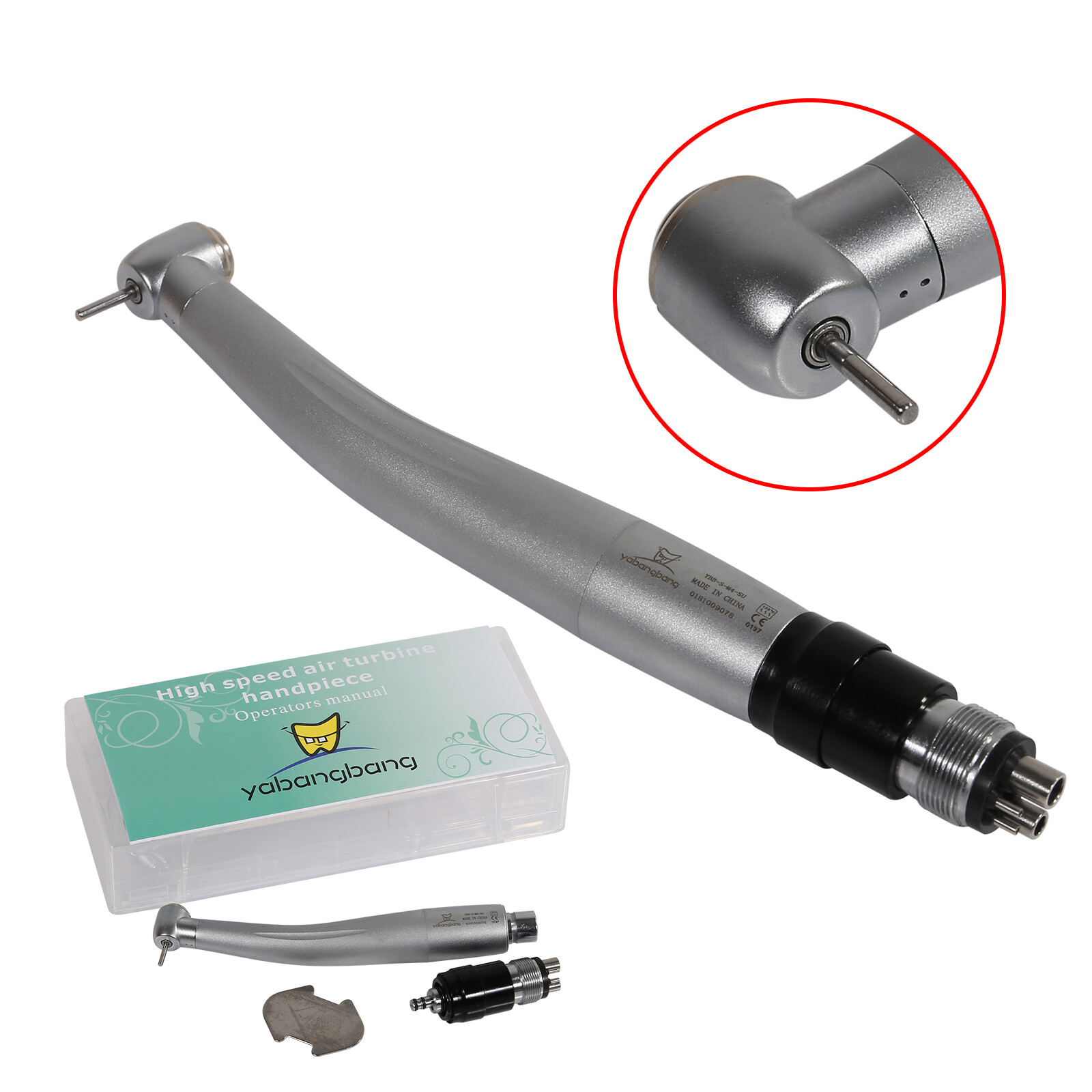 NSK Style Dental High Speed Handpiece + Quick Coupler 4 Hole Turbine YBNKM