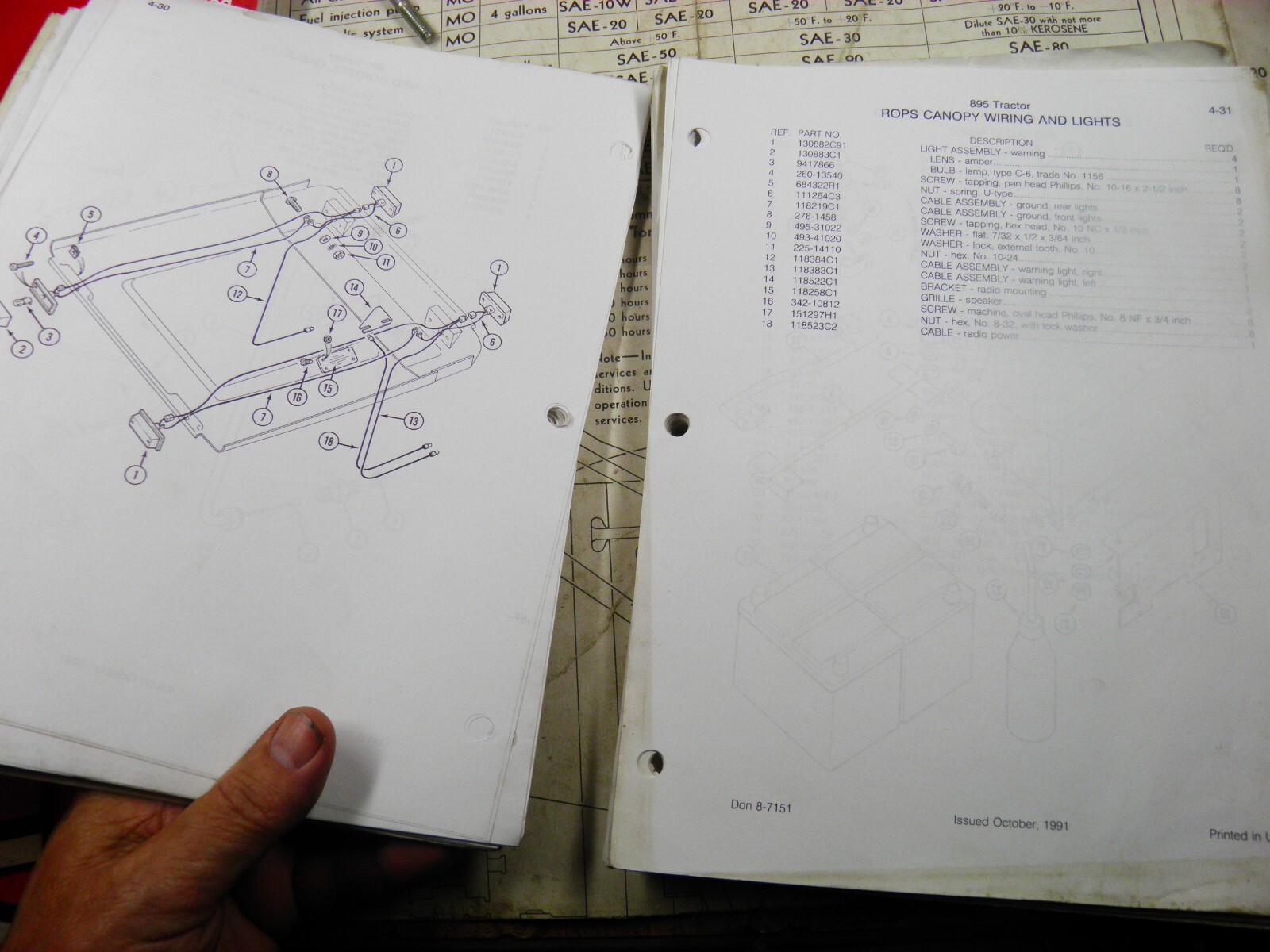 CASE IH 895 TRACTOR PARTS CATALOG 8-7151