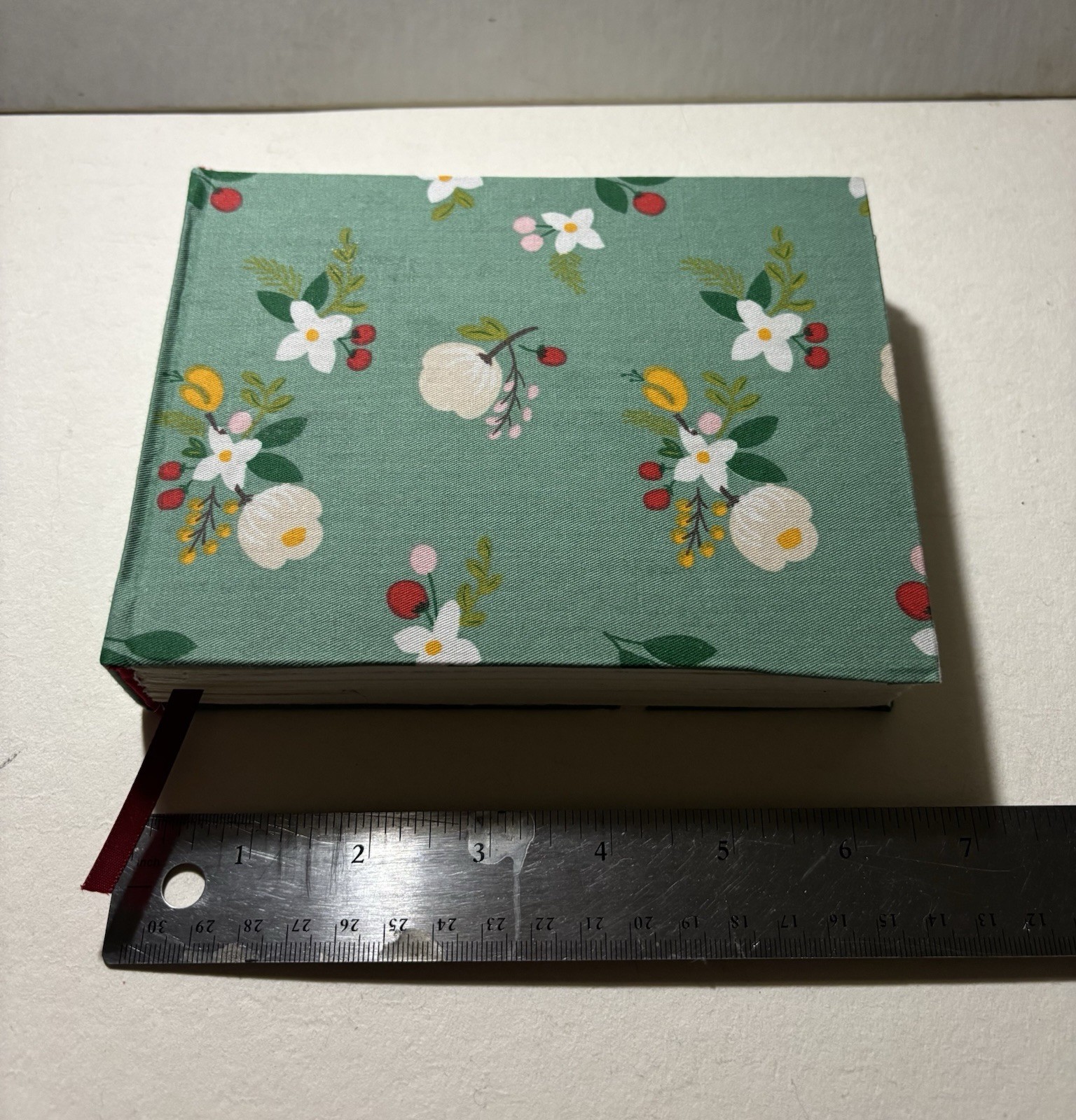Handmade Flower Fabric – Arches Sketchbook Blank Book – 6.5 in. x 5 in.