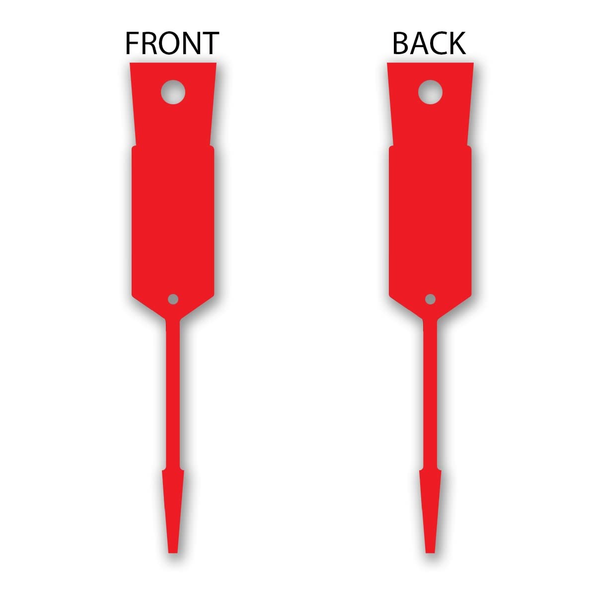 RED Self-Locking Arrow Key Tags (1,000 per pack) 1000 Tags, Fire Engine Red