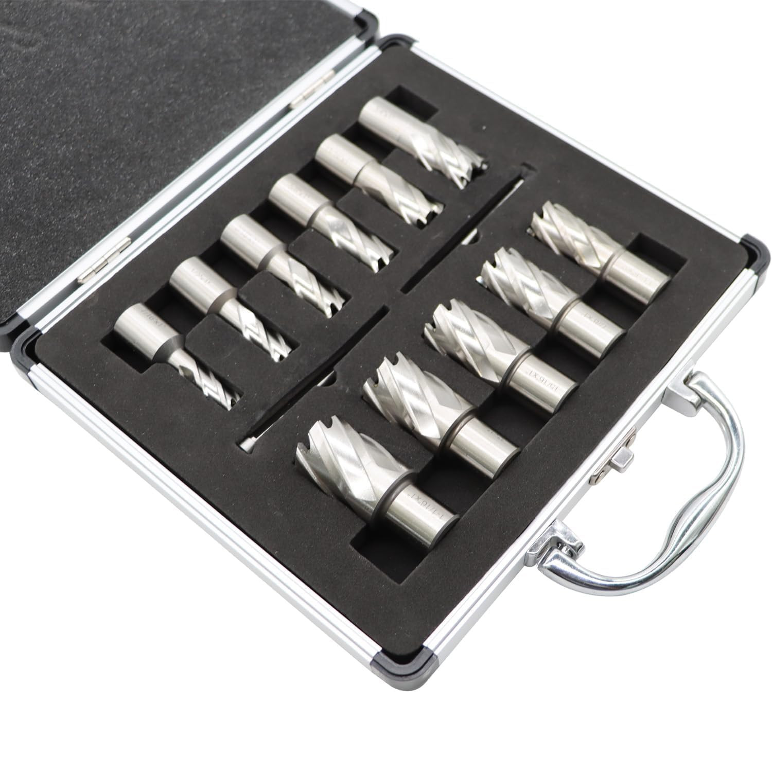 Nakkaa Annular Cutter Set 13 Pcs Shank Mag Drill Bits Cutting Depth