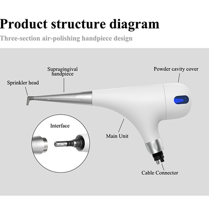 2/4 Holes Dental Air Flow Teeth Polishing Polisher Handpiece Hygiene Prophy Jet