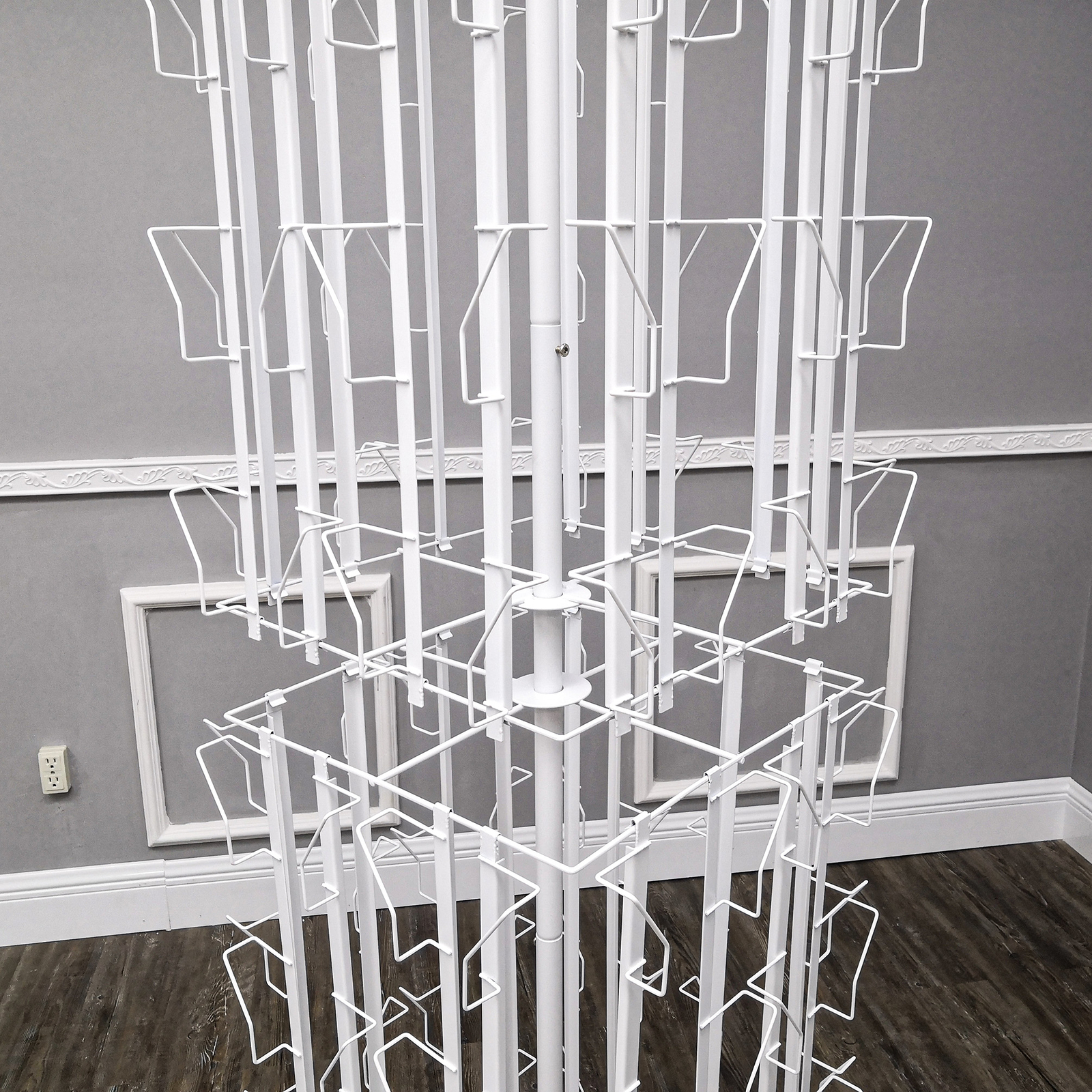 64 Adjustable Pockets Display Rack 5×7 7×5 up to 11″W X 8″T Cards 1.2″ D Pockets