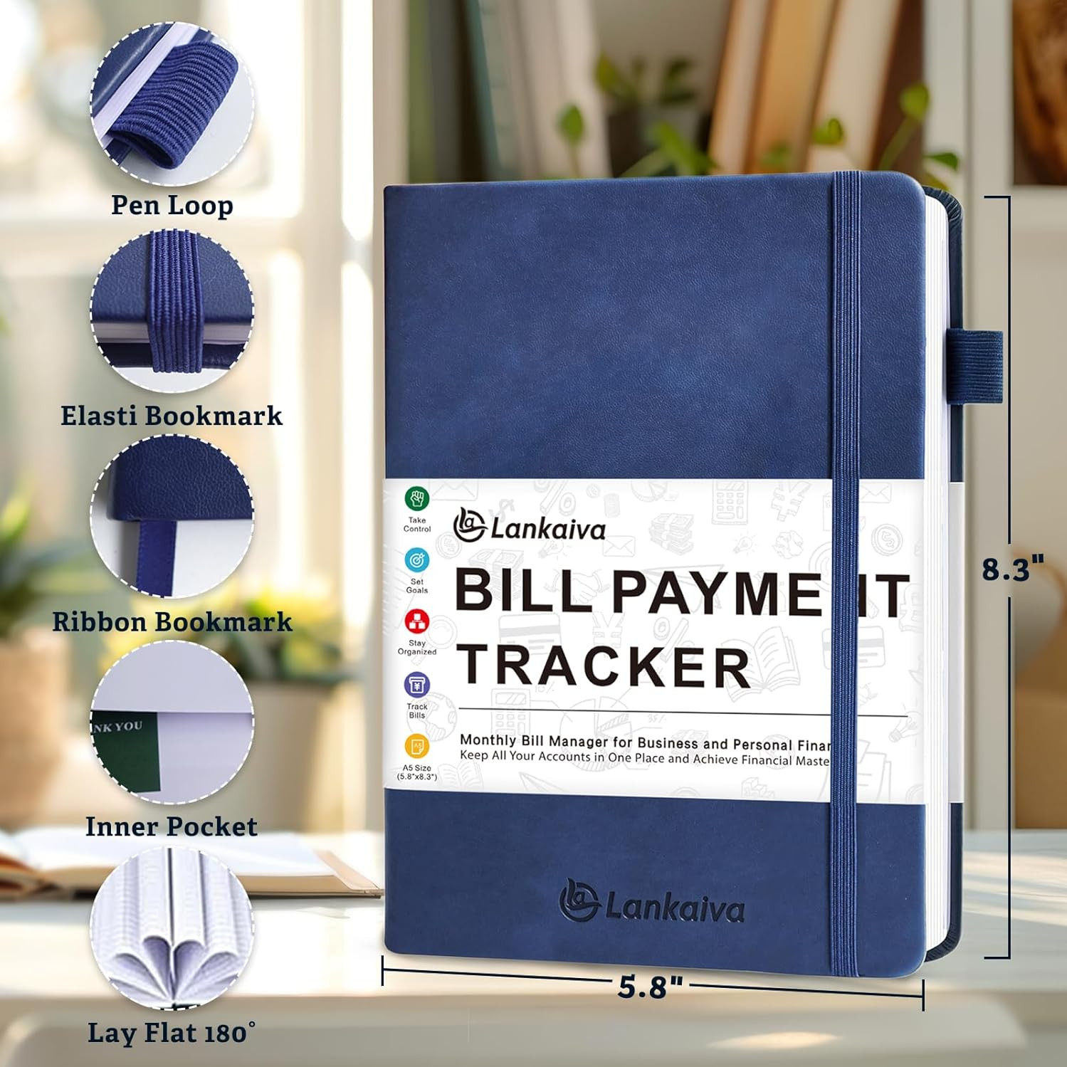 Bill Tracker Notebook – Budget Planner and Monthly Bill Organizer for Expense