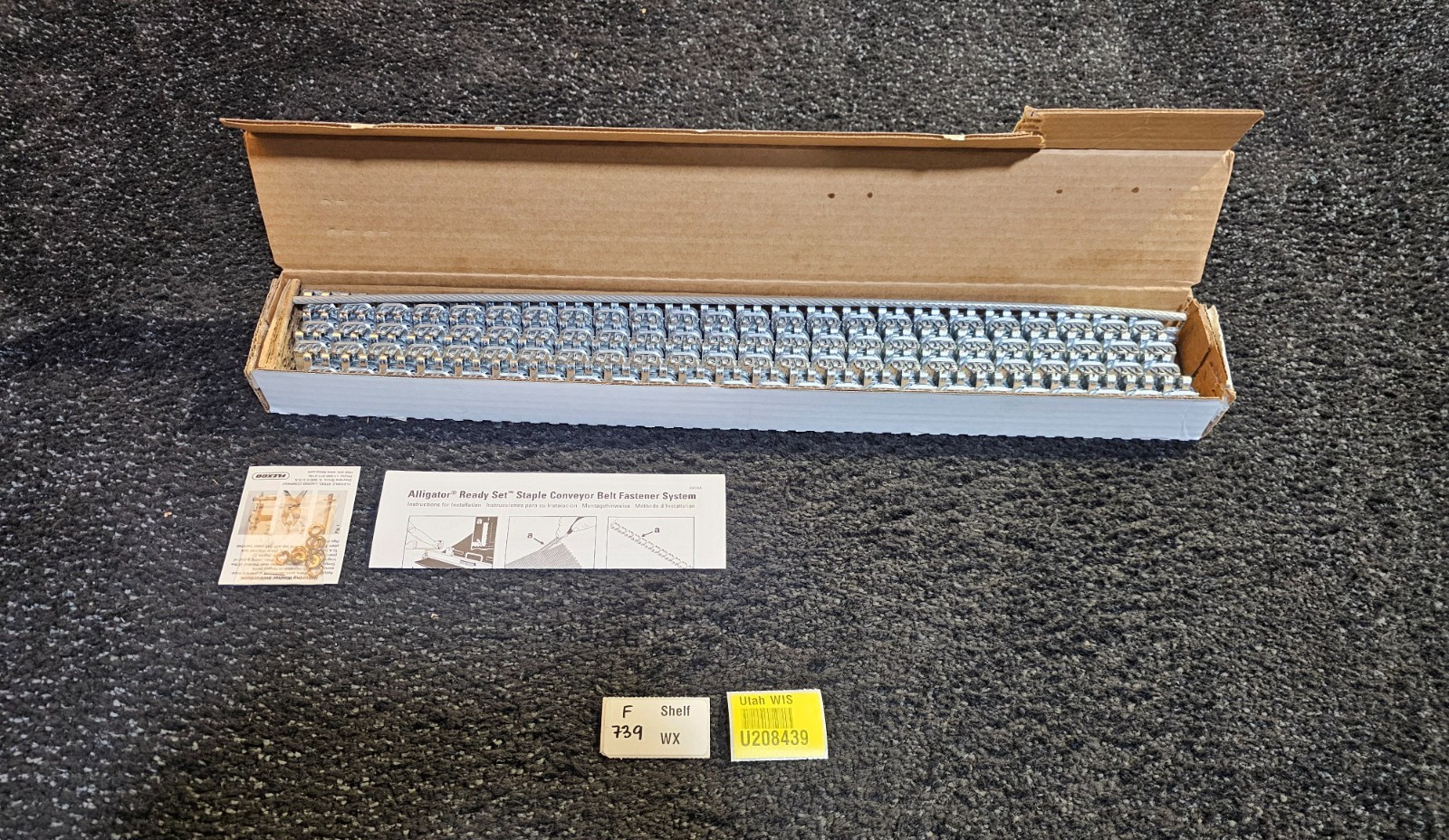 (QTY 4) FLEXCO RS187J24/600NC ALLIGATOR STAPLE BELT FASTENER 54592 STEEL