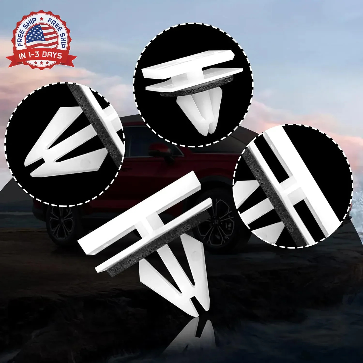 30PCS Rocker Panel Moulding Clips Nylon Panel Compatible with GM Chevrolt Avalan