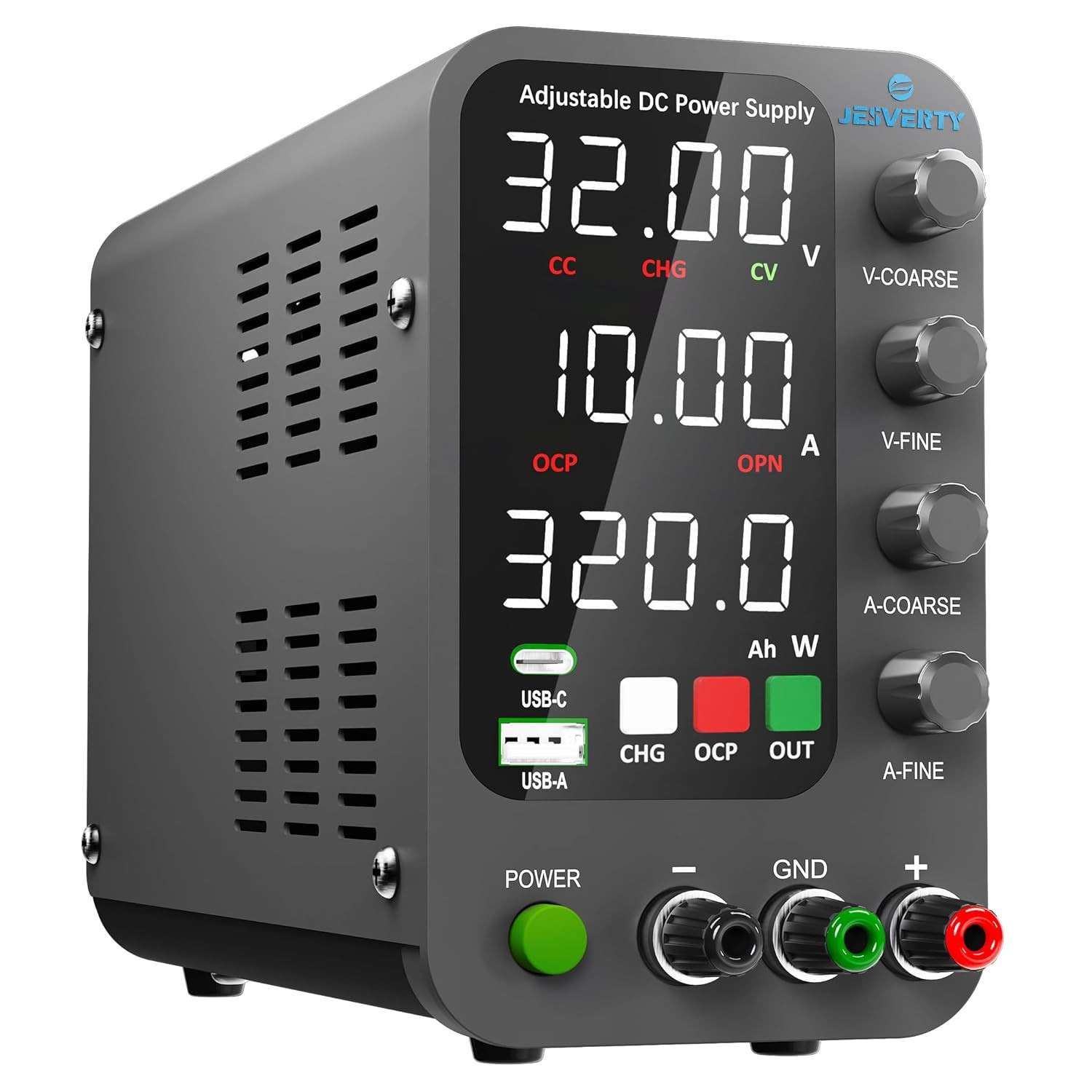 DC Power Supply Variable, 0-32V 0-10A Switching Bench Power Supply with Intellig
