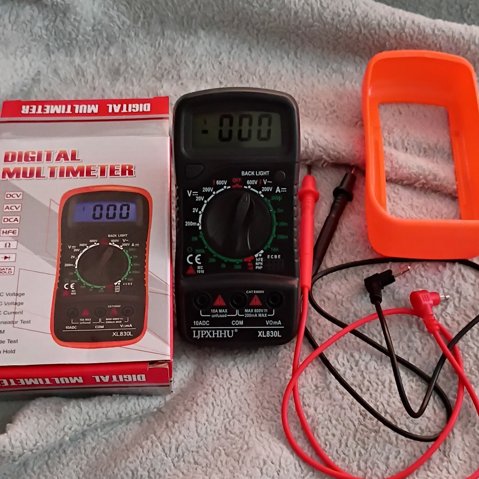 LJPXHHU XL830L Digital Multimeter Handheld CAT II Backlight Data Hold 600V