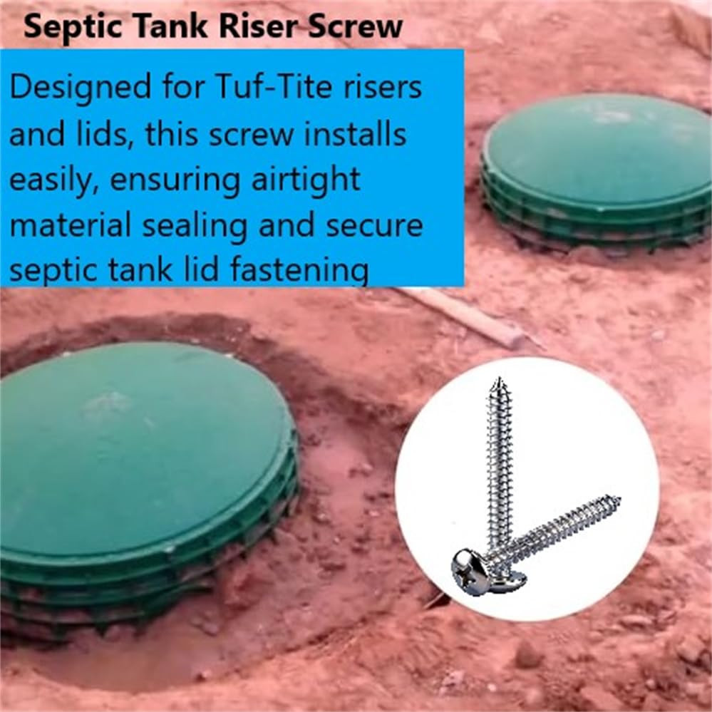 50 PCS Sheet Metal Screw, Septic Tank Riser Screw for Tuf-Tite Risers and Lids,1