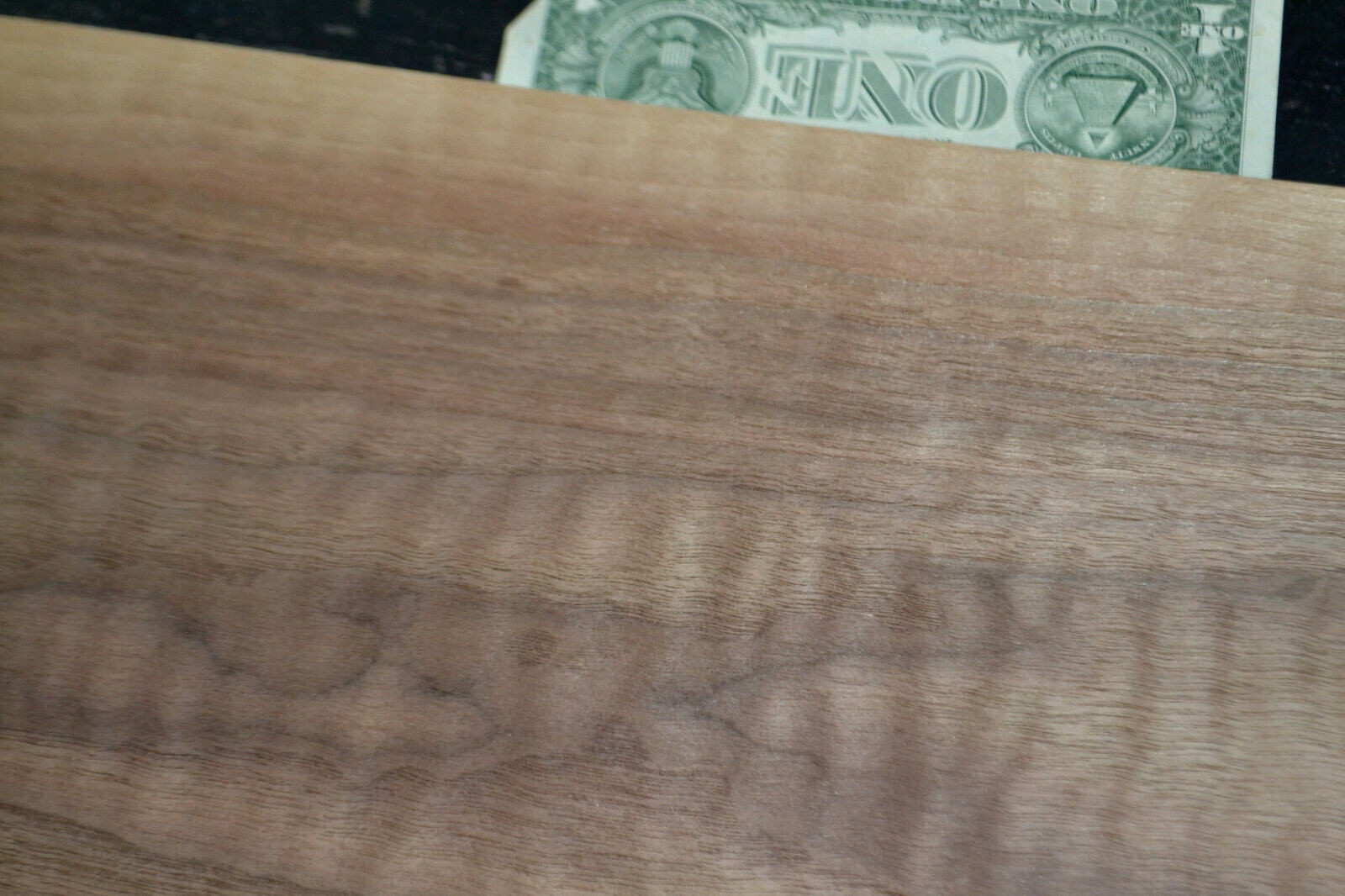 Curly Walnut Raw Wood Veneer Sheet 8.5 x 39 inches 1/42nd thick N5942-72