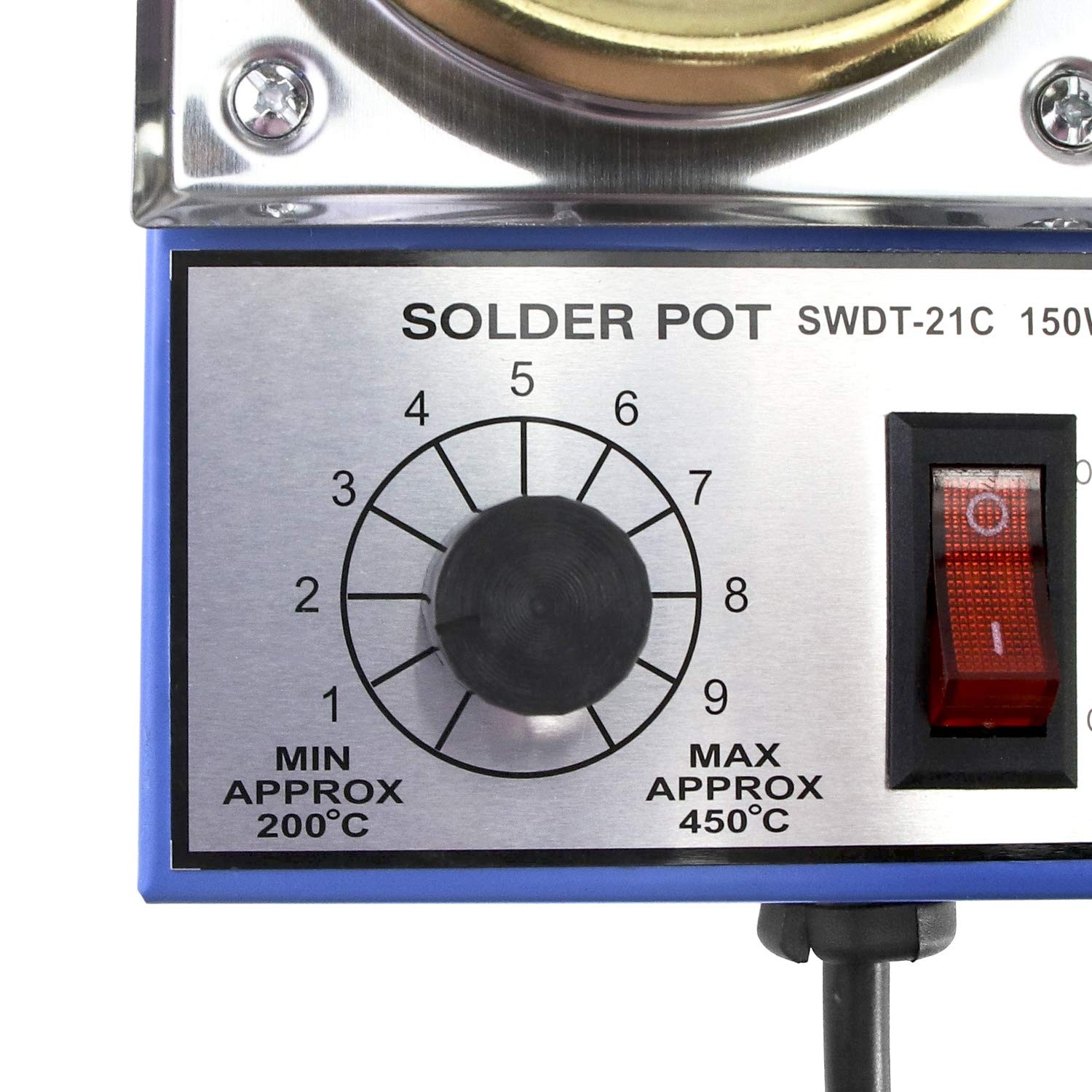 Qwork Solder Pot 150W 110V 50Mm Soldering Bath Titanium Plate Capacity 500G