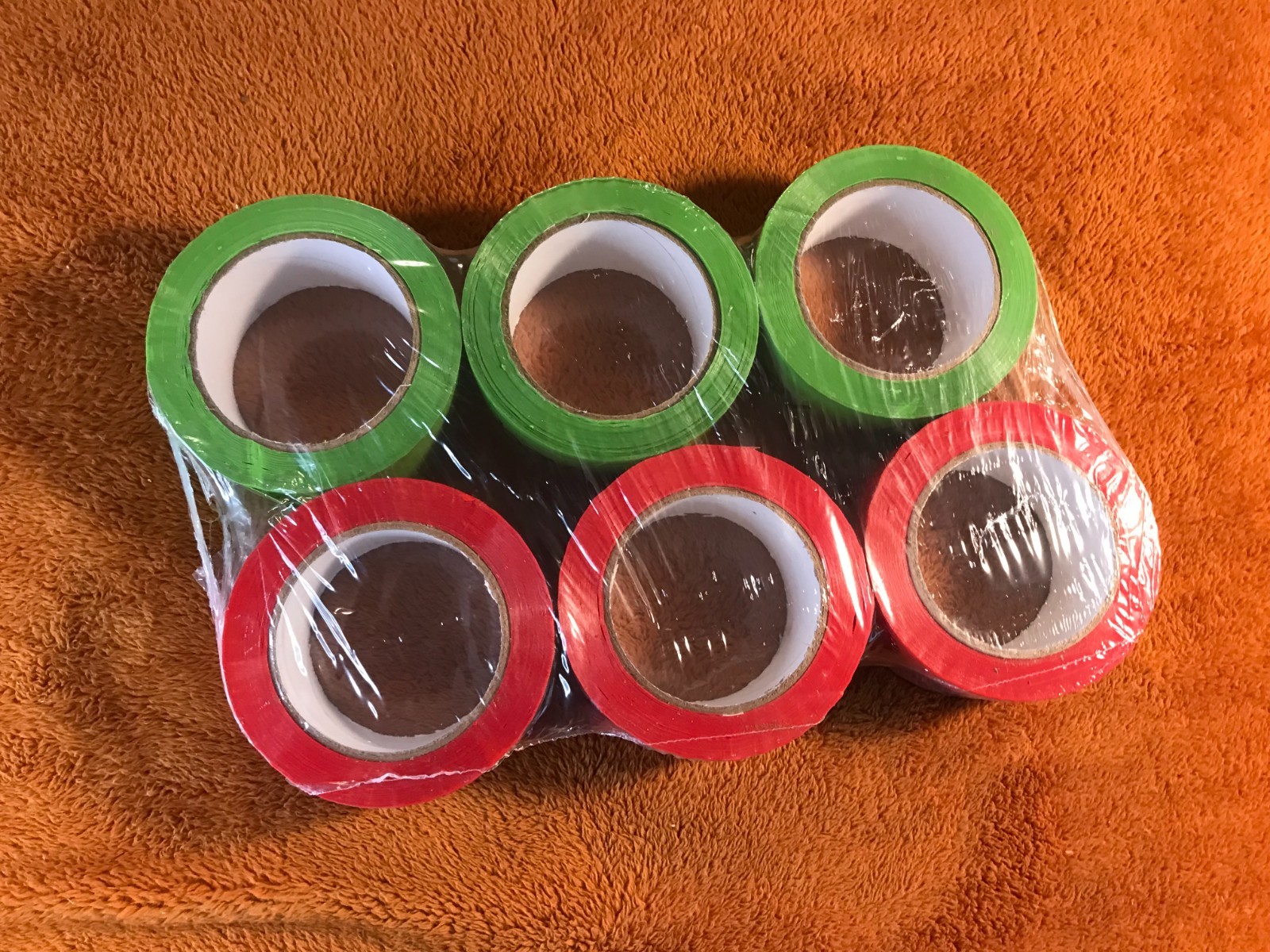 6 Rolls EBAY BRANDED Packaging Tape RED & GREEN Logo 2″ x 75 yards NEW SEALED!