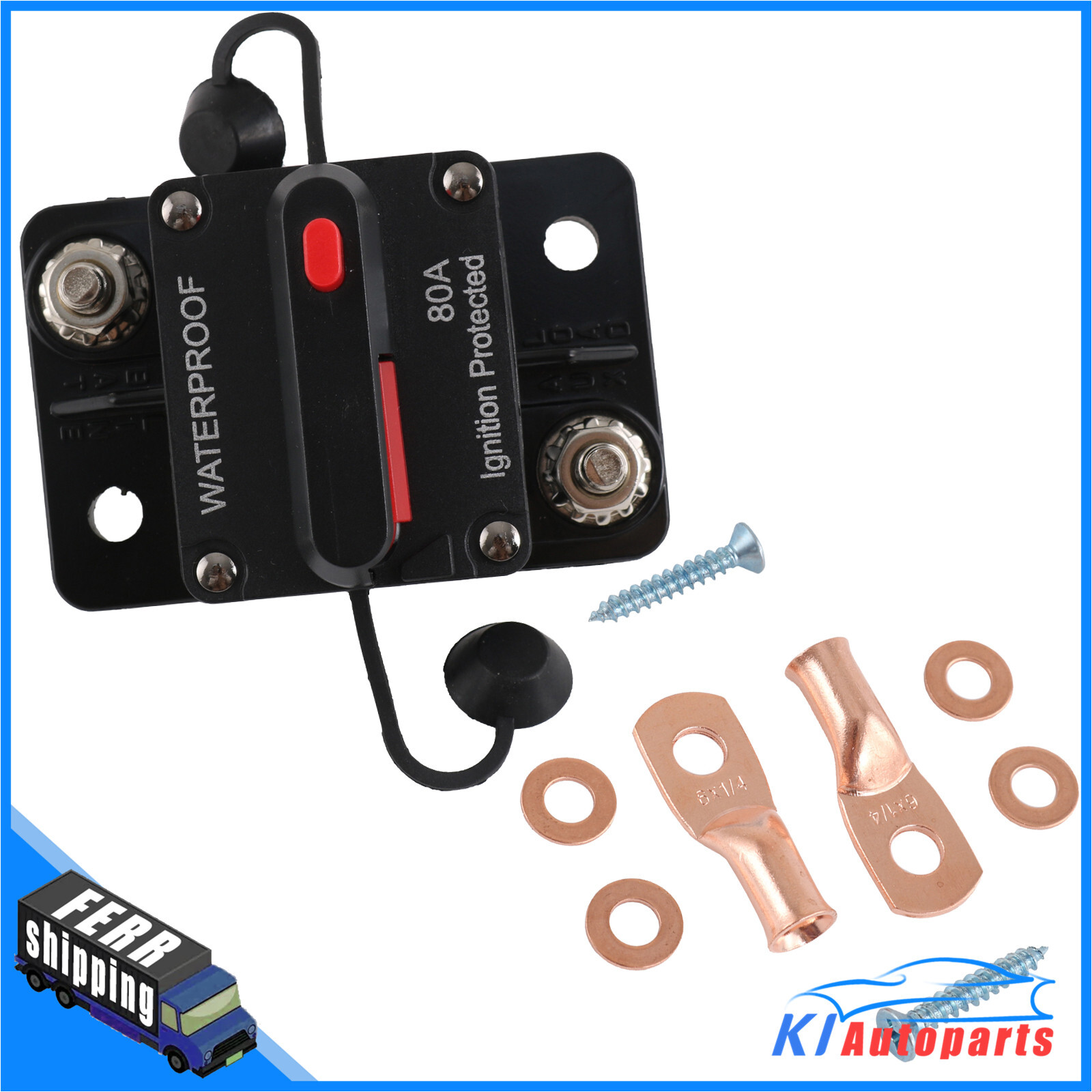 12V-48V DC 30A-300A Amp Circuit Breaker Audio Fuse Boat Car Manual Reset Switch