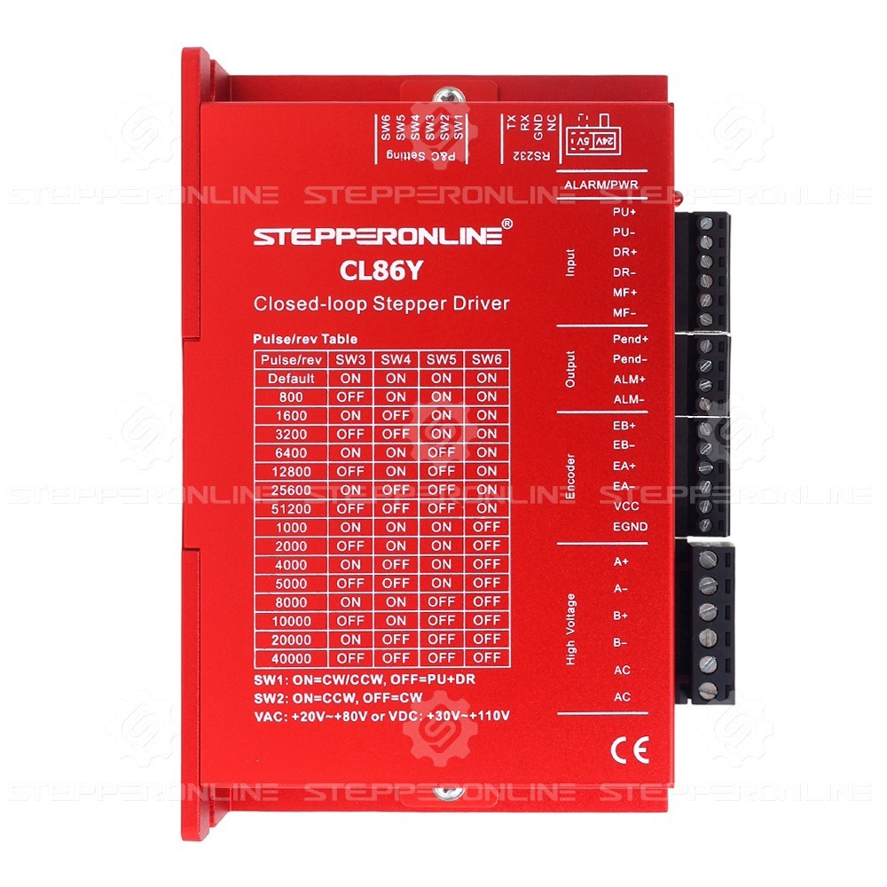 3 Axis 12Nm 1700oz.in Nema 34 Closed Loop Stepper Motor Kit V2.0 w/ Power Supply