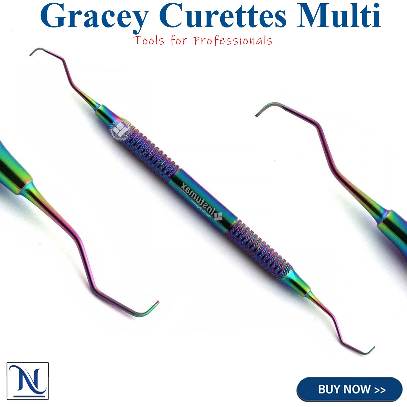 7 Pcs Dental Gracey Curettes Multi Color Periodontal Subgingival Scaling Scalers