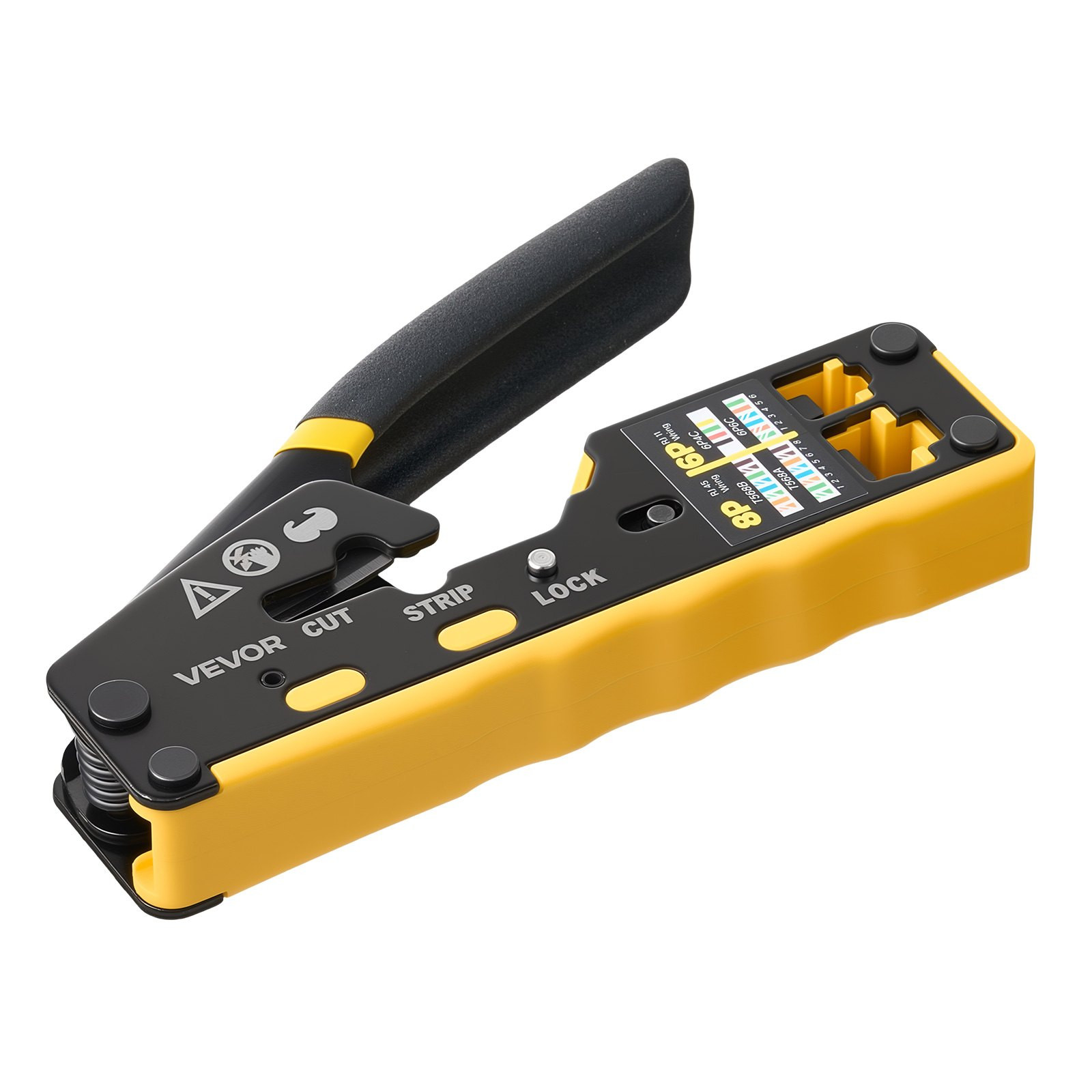 RJ45 RJ11 RJ12 Crimping Tool Kit Ethernet Crimper w/ Tester Plugs