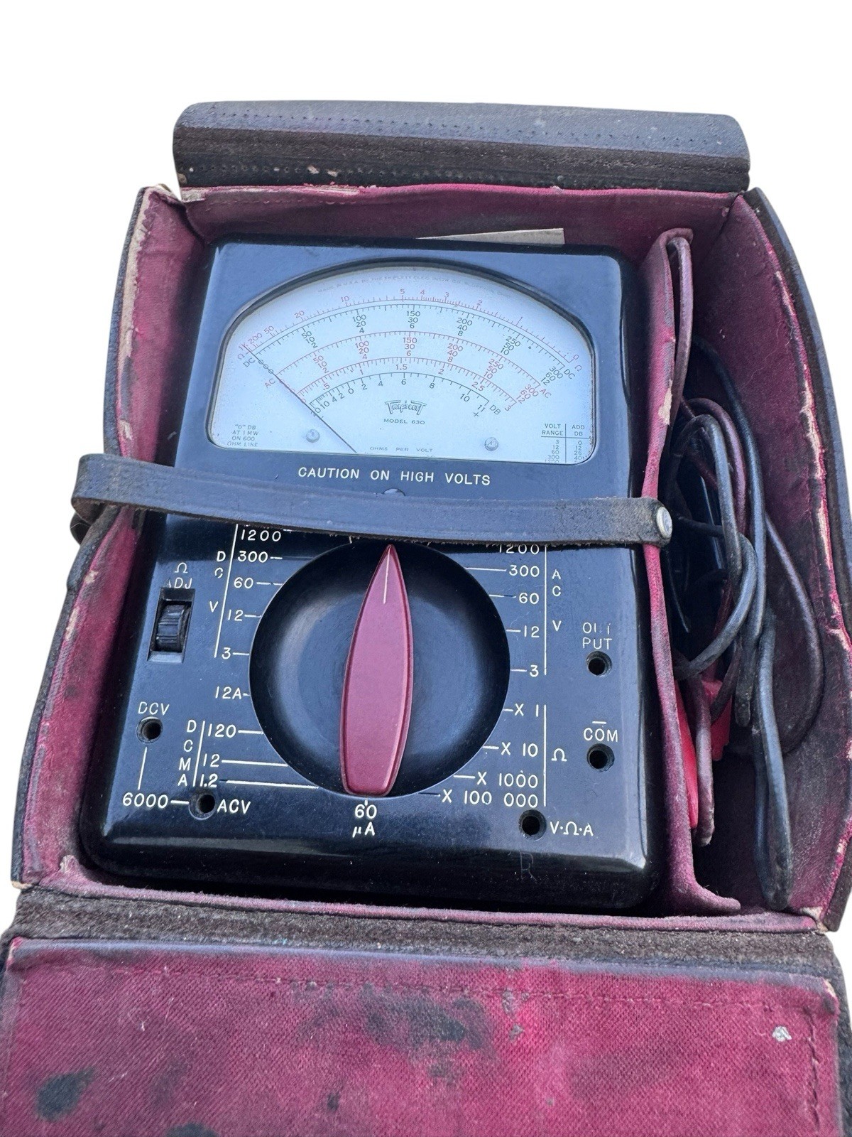 Triplett 630 Type 2 Analog Multimeter Volt Ohm Meter Untested