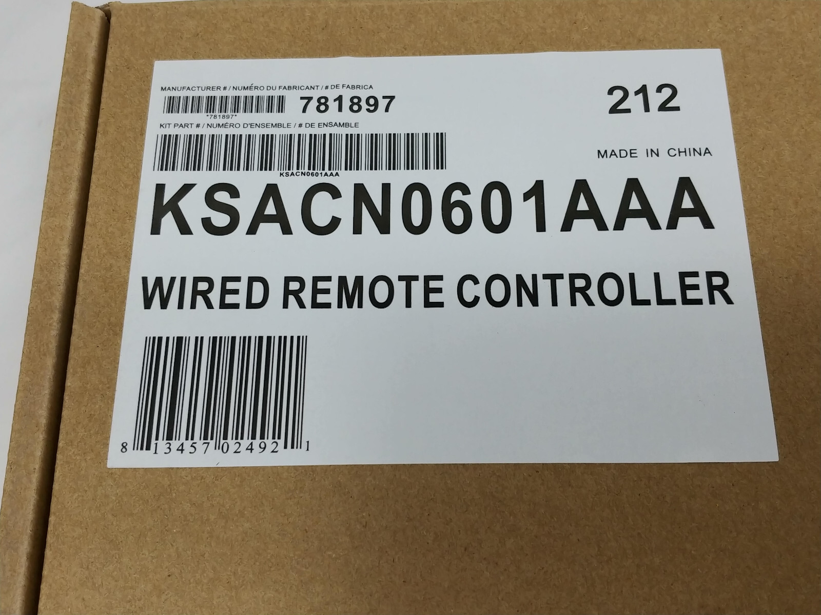 Carrier HVAC KSACN0601AAA Wired Remote Control 7-Day Programmable Thermostat