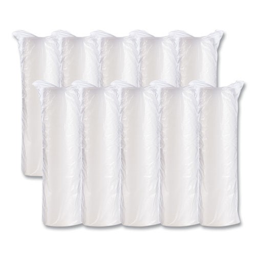 Dart Plastic Cold Cup Lids, Fits 10 oz Cups, Translucent, 100/Pack, 10 Packs/CT