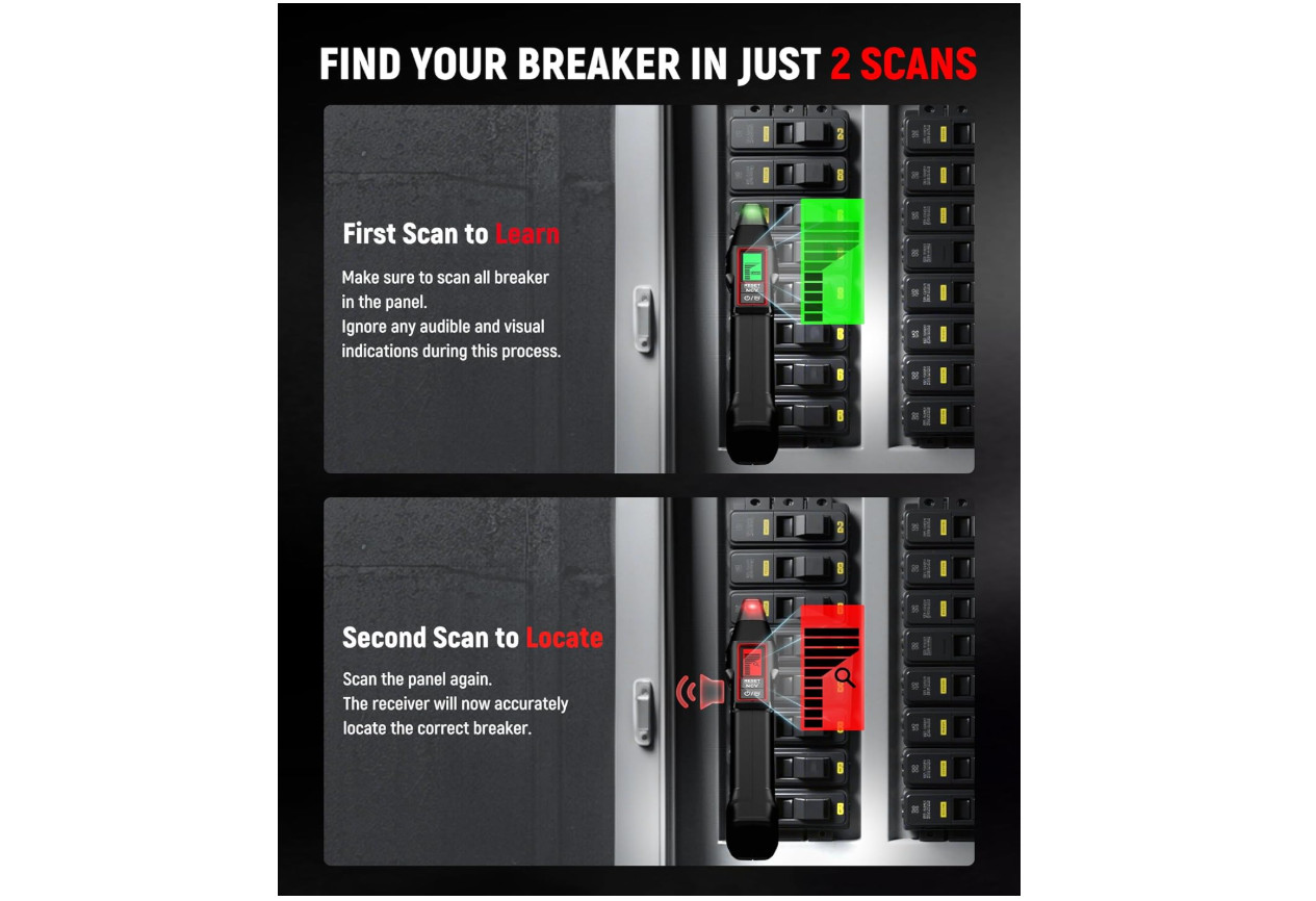 KAIWEETS Circuit Breaker Finder with LCD Display, NCV Tset & Black