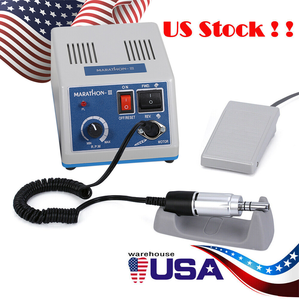 Dental Lab Marathon Electric Micromotor Polishing Unit + 35K rpm Motor Handpiece